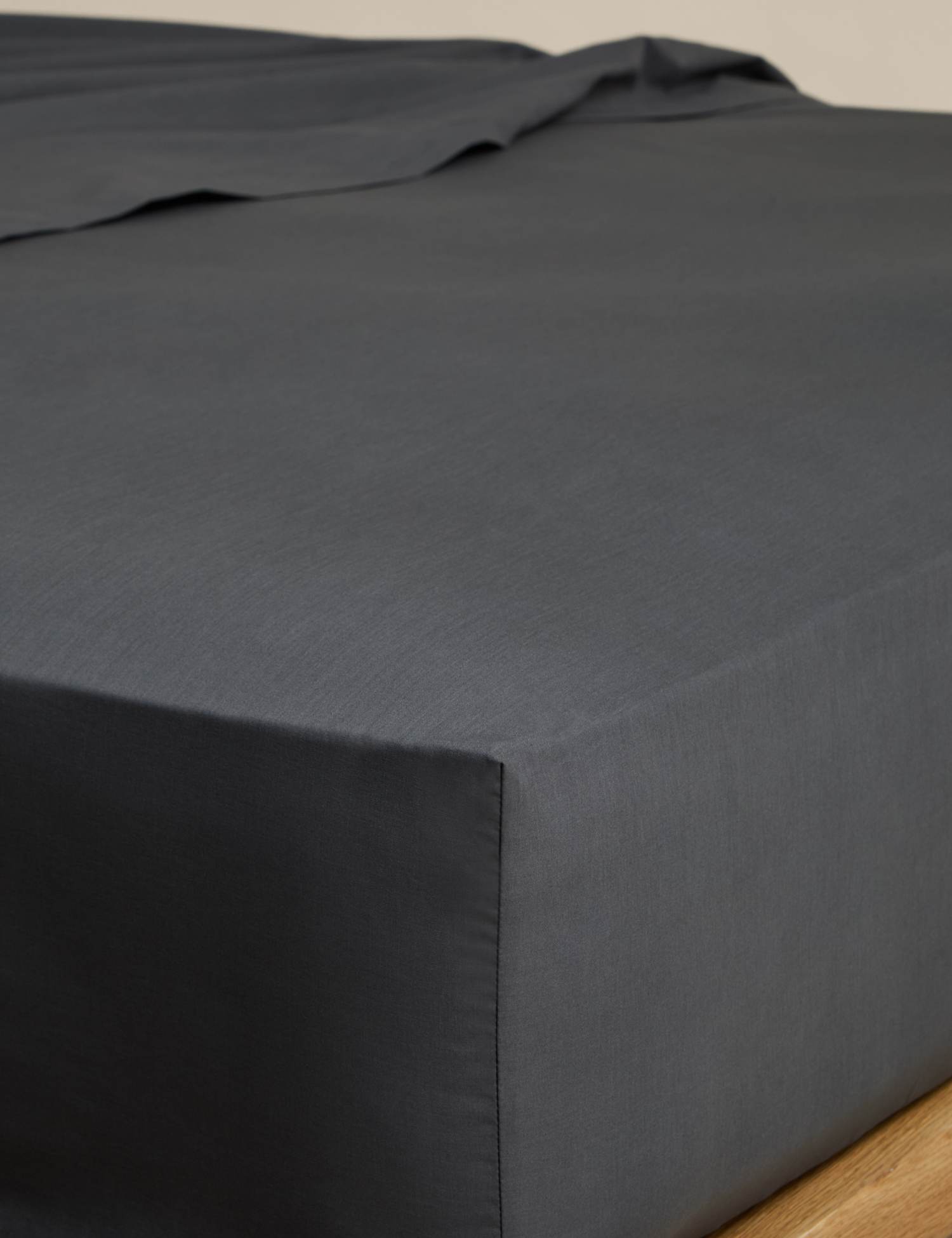 M&S Cotton Rich Fitted Sheet Charcoal