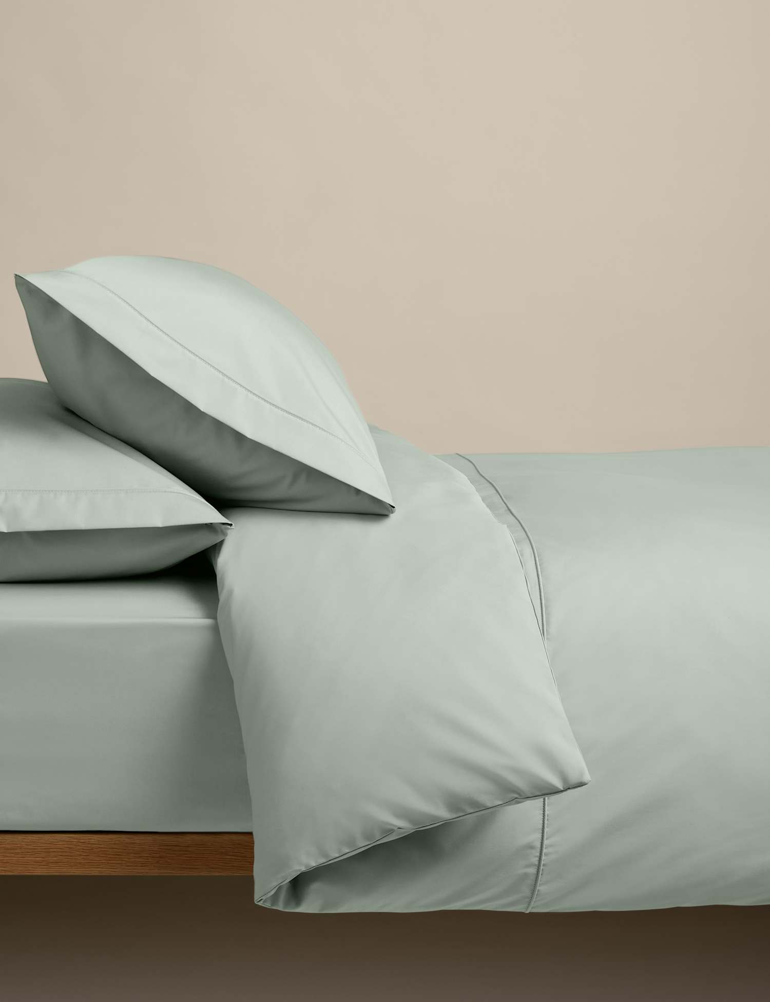 M&S Egyptian Cotton 230 Thread Count Bedding Set Sage