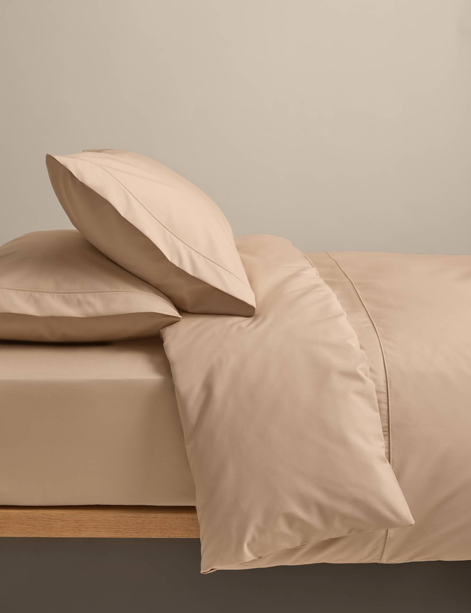 M&S Egyptian Cotton 230 Thread Count Bedding Set Biscuit