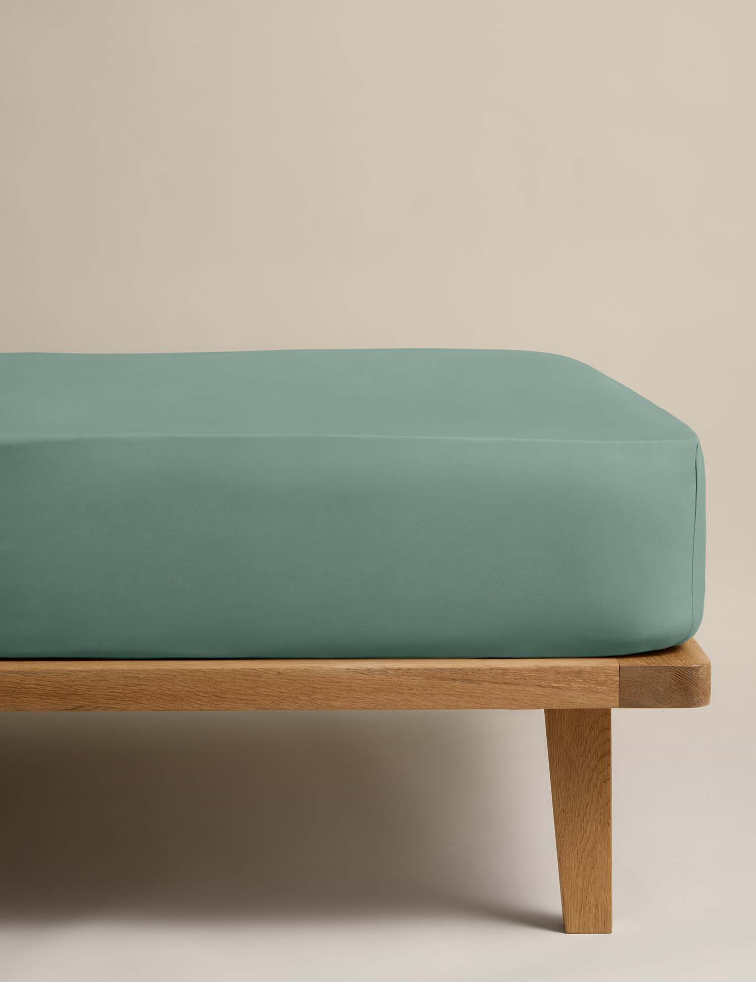 M&S Egyptian Cotton 230 Thread Count Fitted Sheet Smokey Green