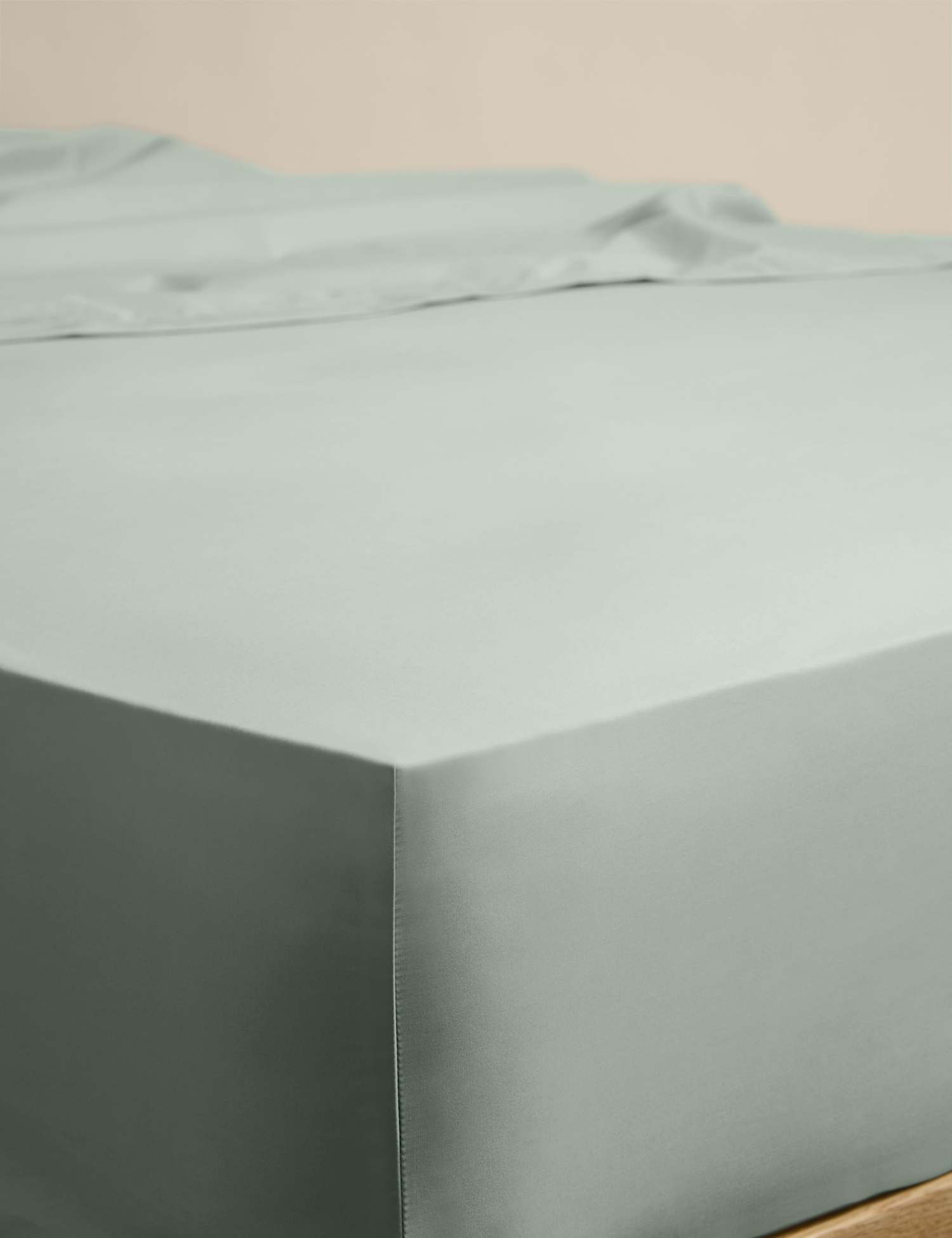 M&S Egyptian Cotton 230 Thread Count StayPut Fitted Sheet Sage