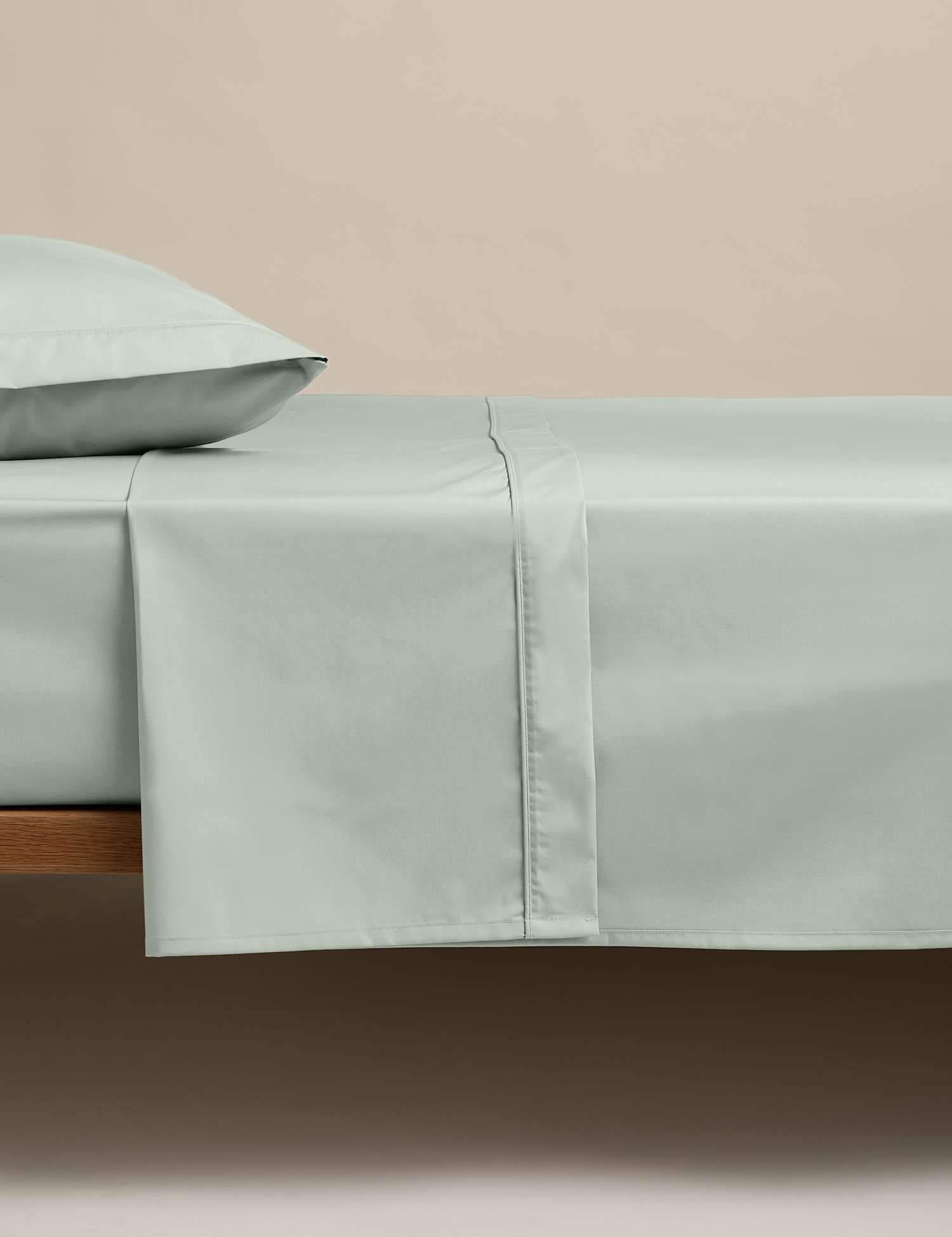 M&S Egyptian Cotton 230 Thread Count Flat Sheet Sage