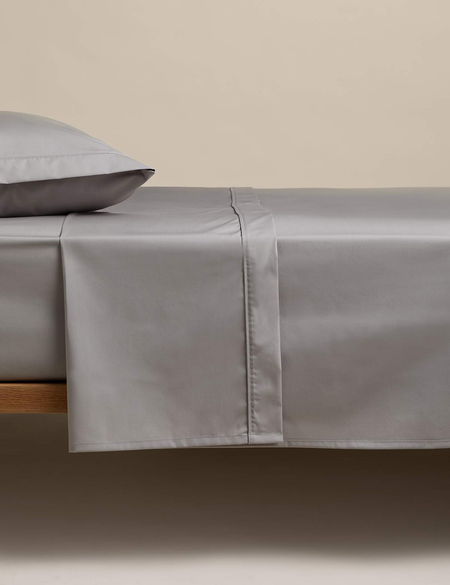 M&S Egyptian Cotton 230 Thread Count Flat Sheet Marble