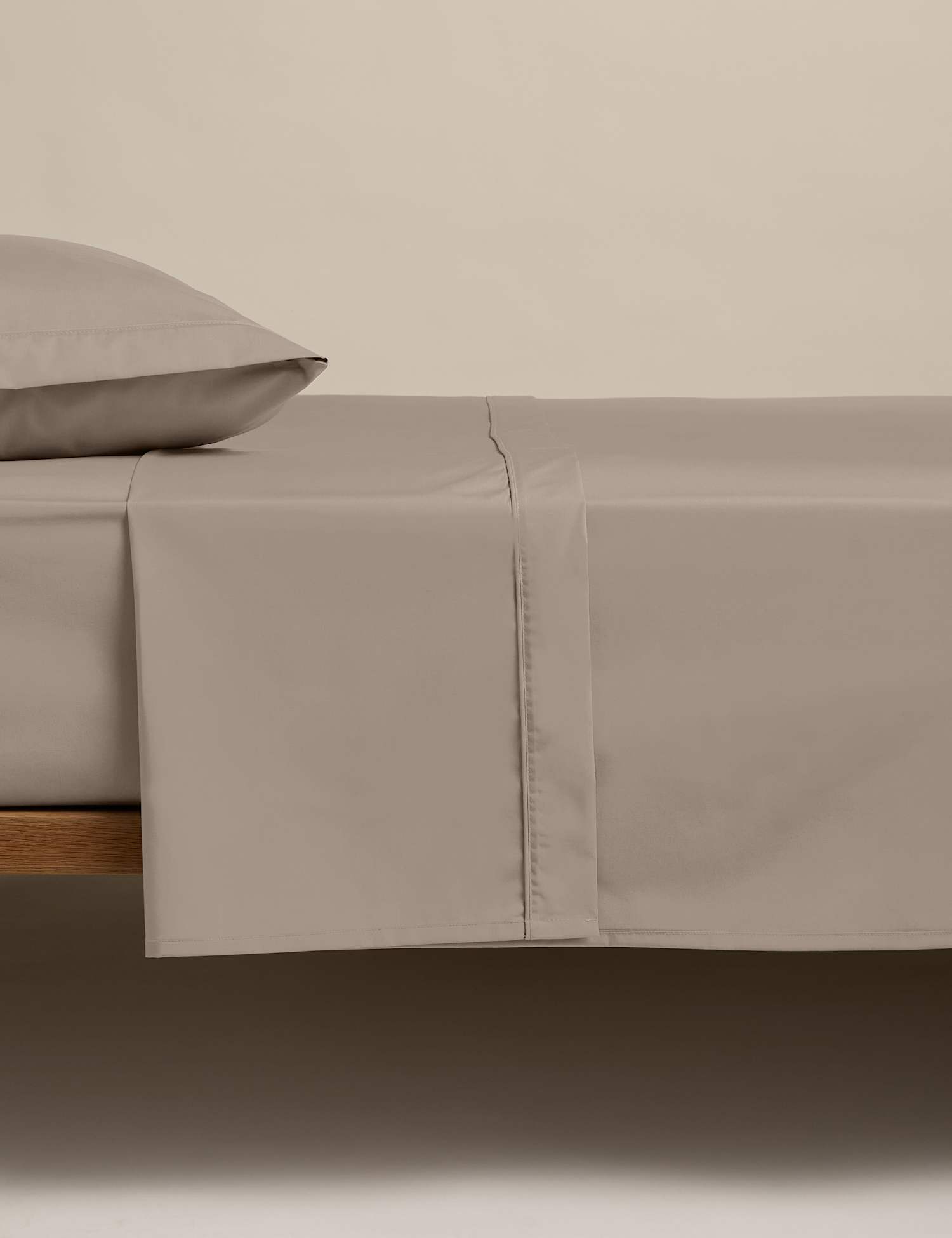 M&S Egyptian Cotton 230 Thread Count Flat Sheet Mink