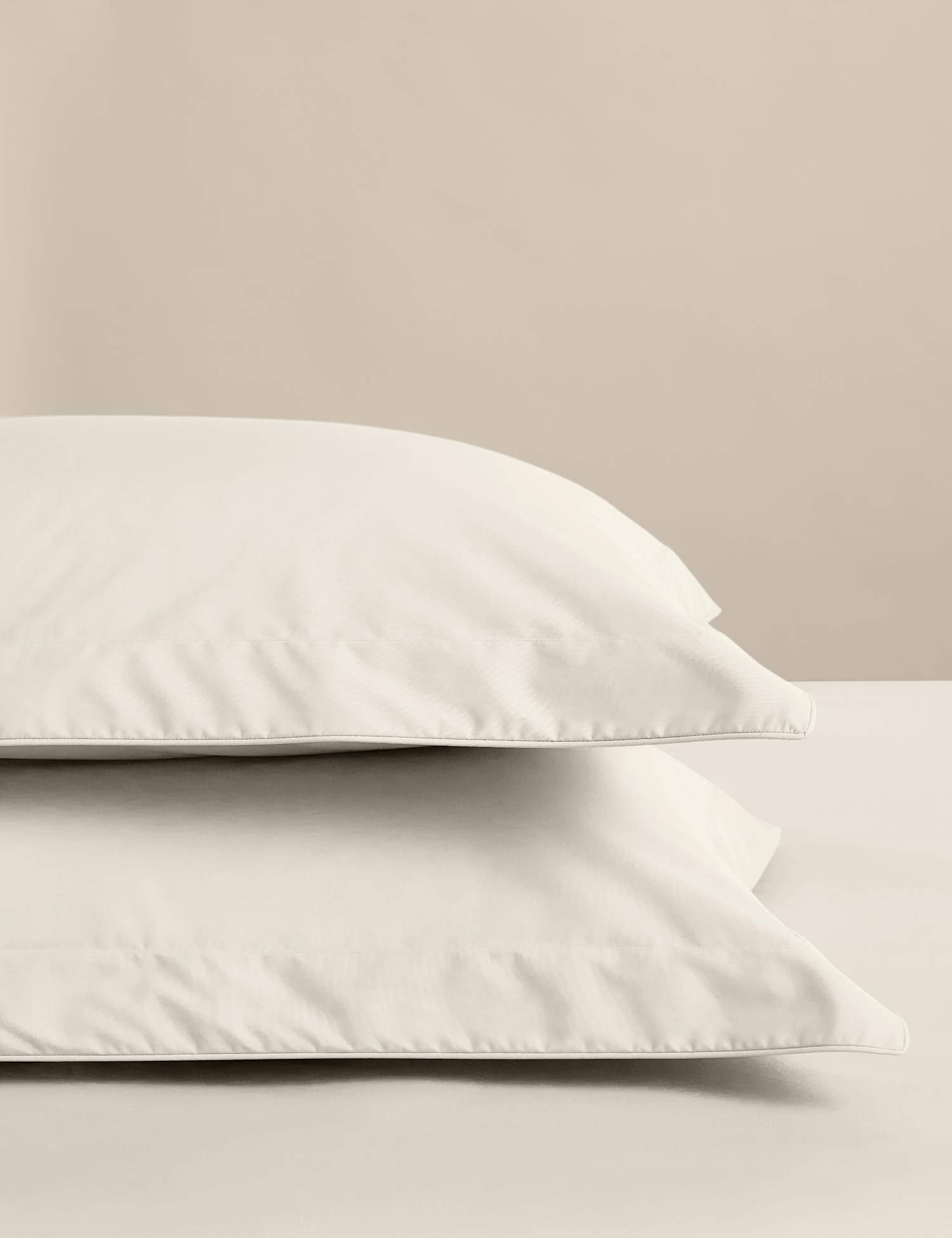 M&S 2 Pack Egyptian Cotton Oxford Pillowcases Cream