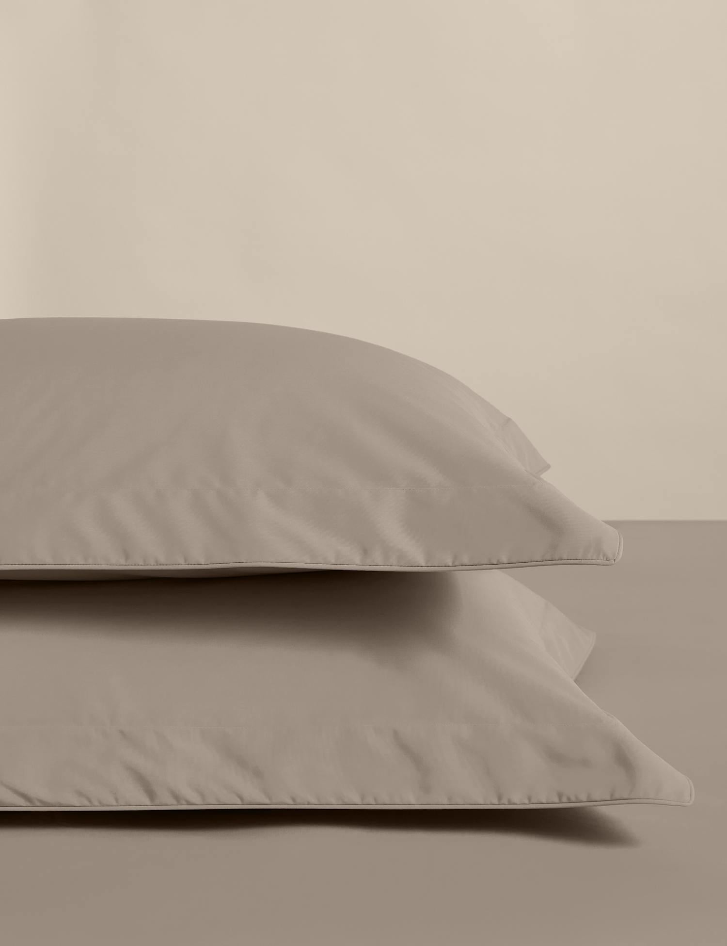 M&S 2 Pack Egyptian Cotton Oxford Pillowcases Mink