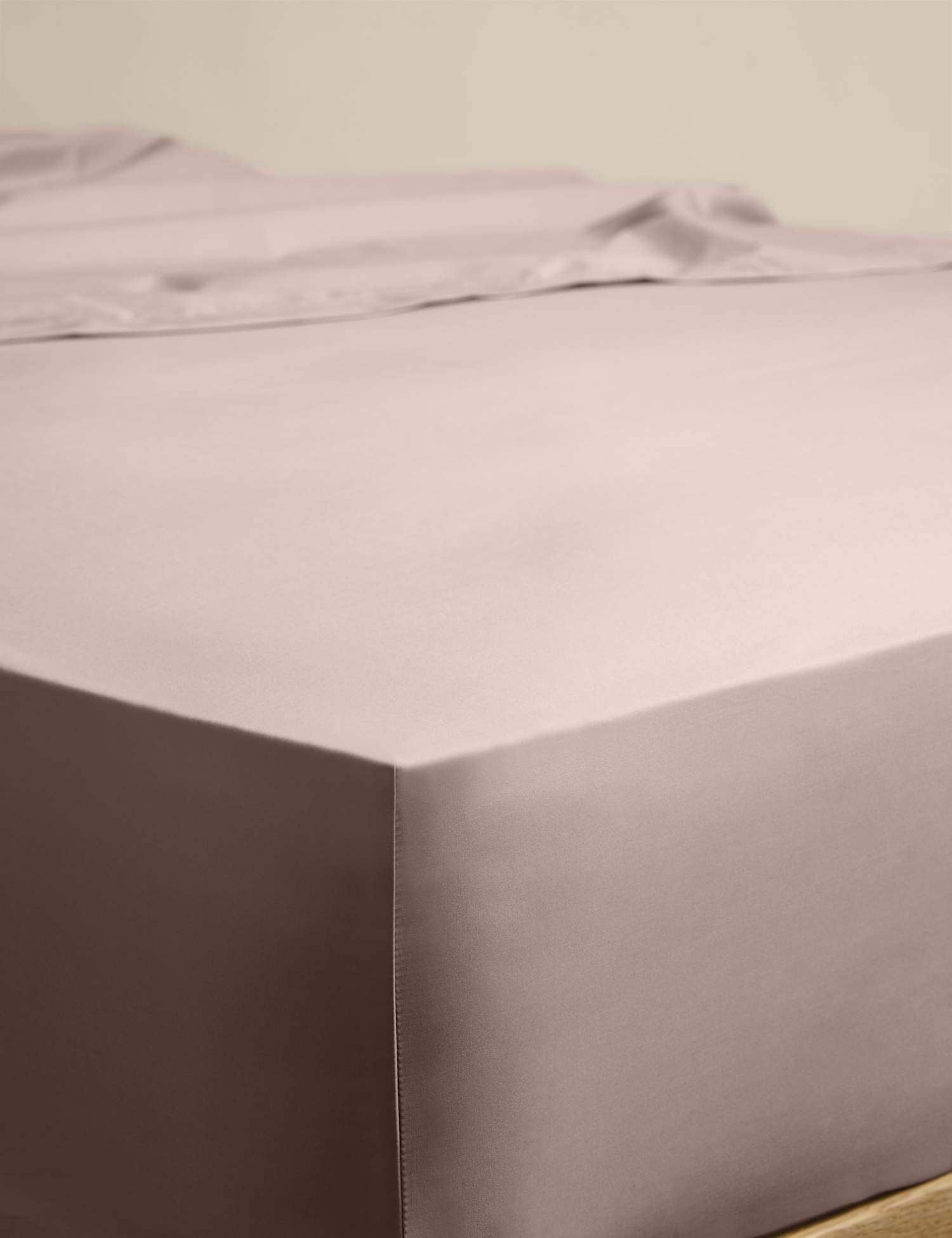 M&S Egyptian Cotton Deep Fitted Sheet Blush Pink