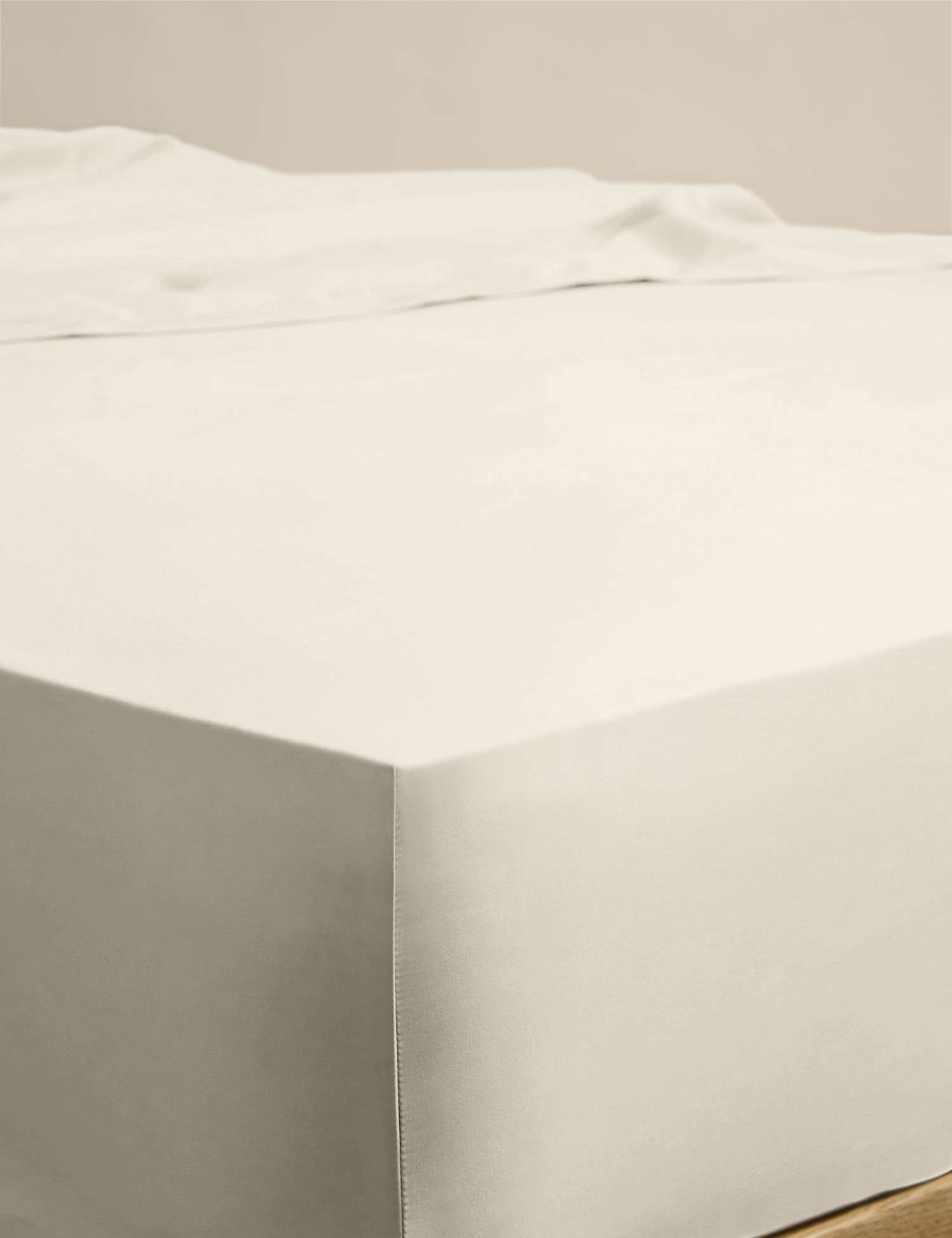 M&S Egyptian Cotton Deep Fitted Sheet Cream