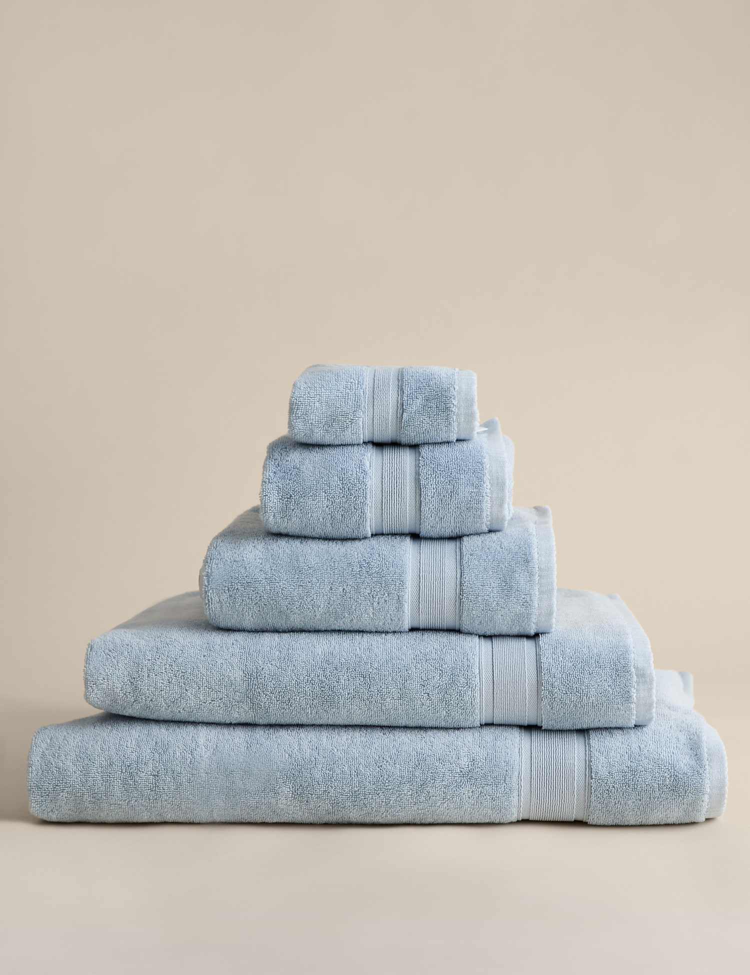 M&S Super Soft Pure Cotton Towel Pale Blue