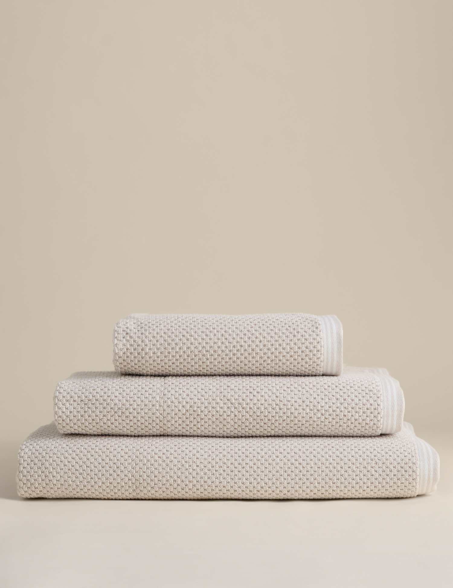M&S Pure Soft Cotton Rice Weave Towel Linen