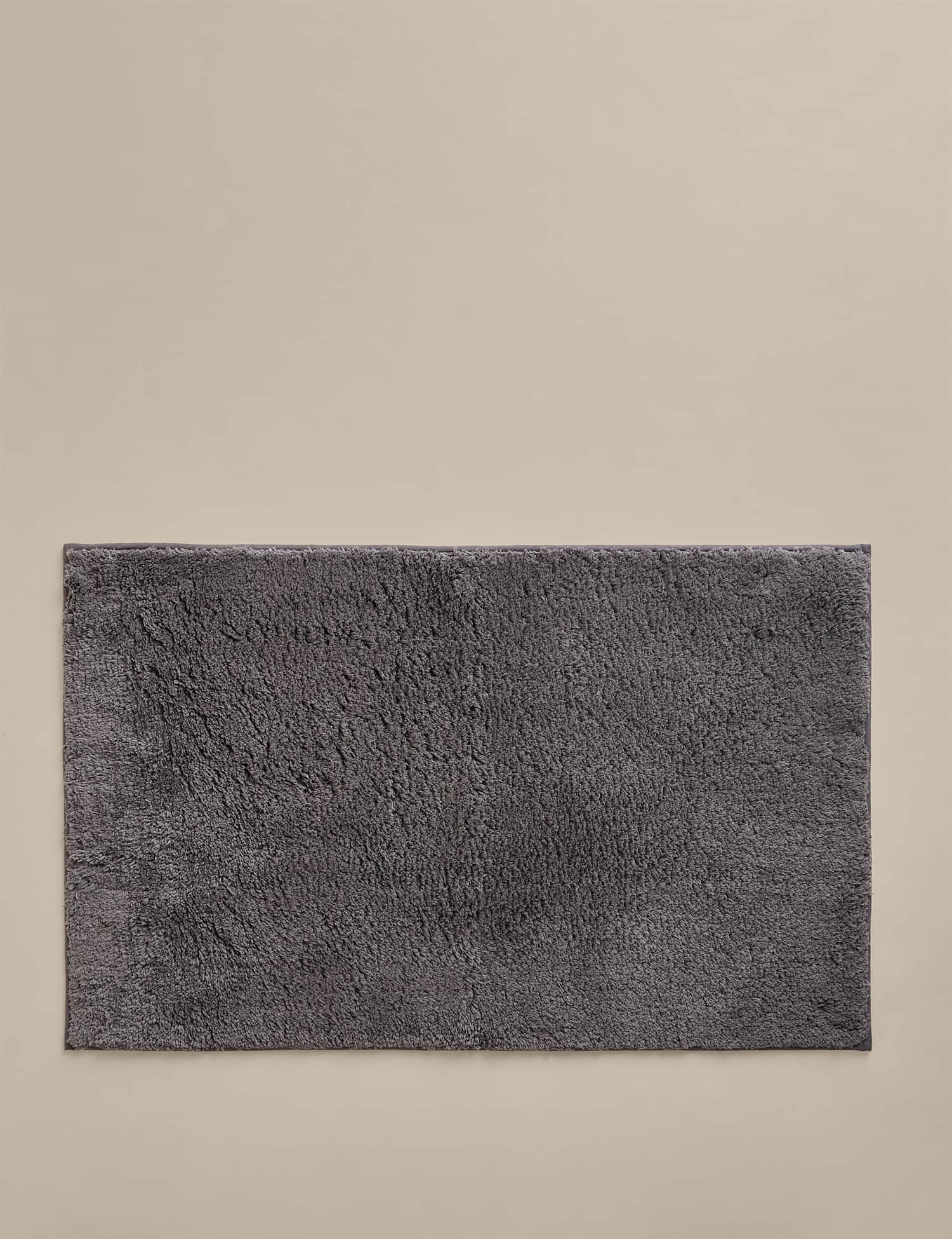 M&S Pure Cotton Tufted Bath Mat Charcoal Mix