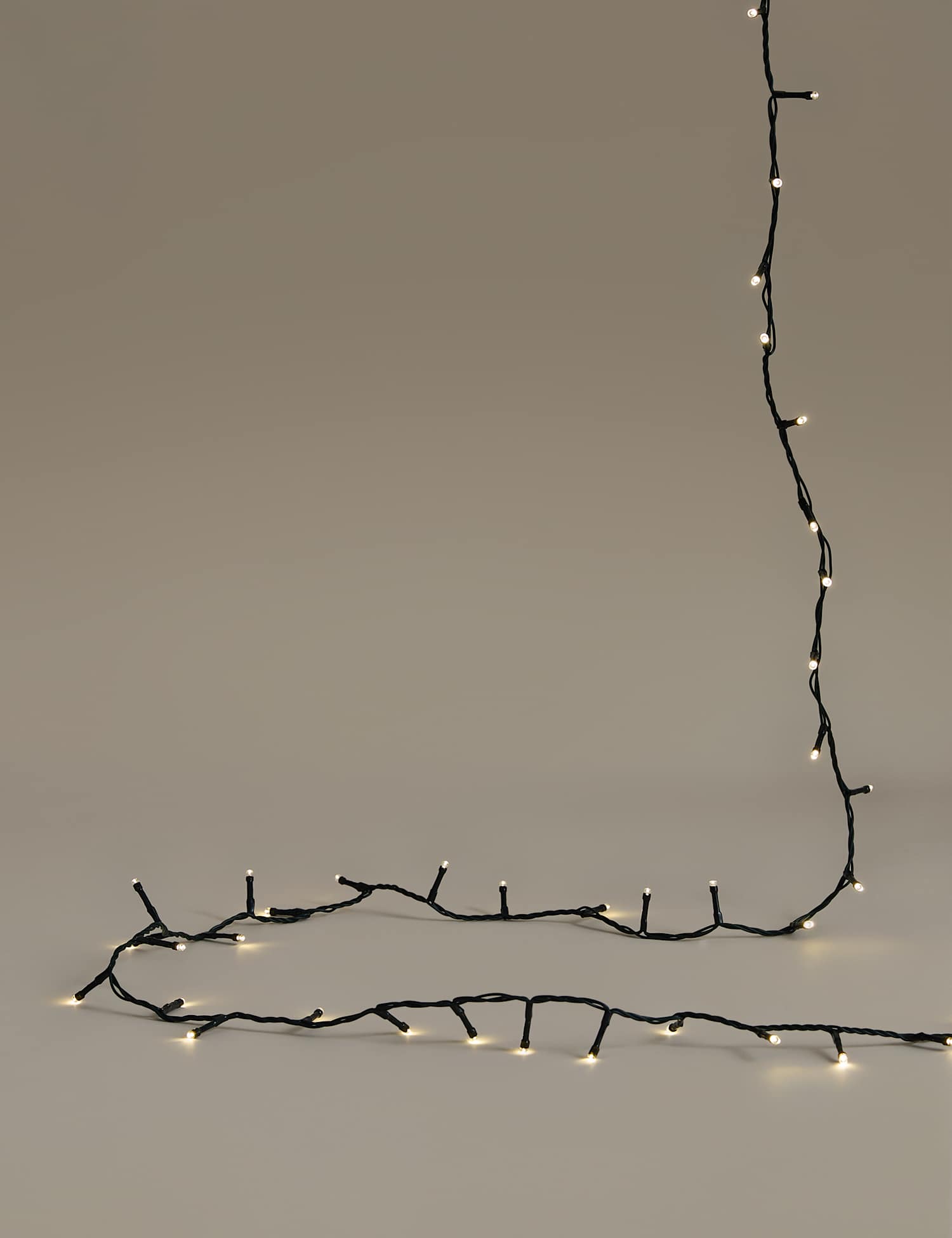 M&S 1000 Warm White Mains String Lights White
