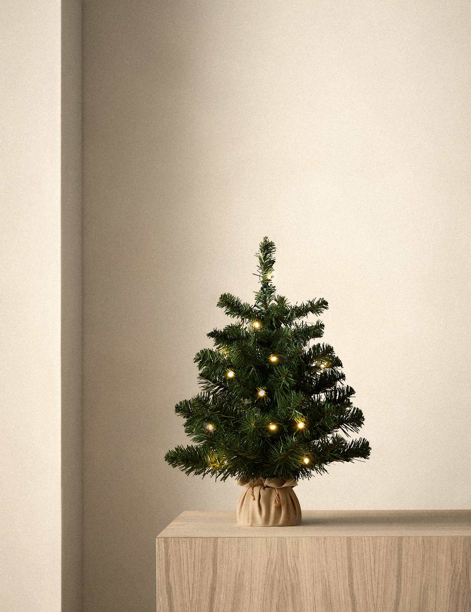 M&S 1.5ft Pre-Lit Spruce Artificial Christmas Tree Green