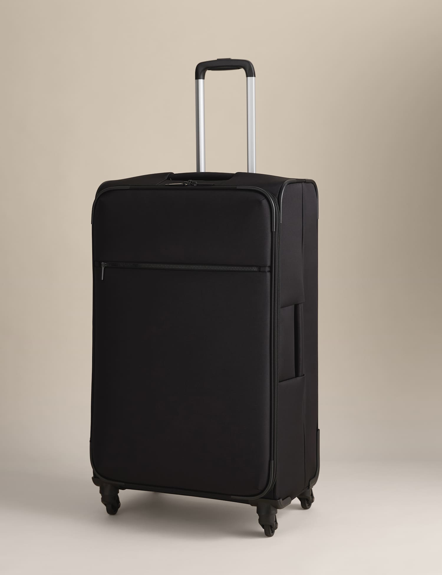 M&S Valletta 4 Wheel Soft Large Suitcase Black
