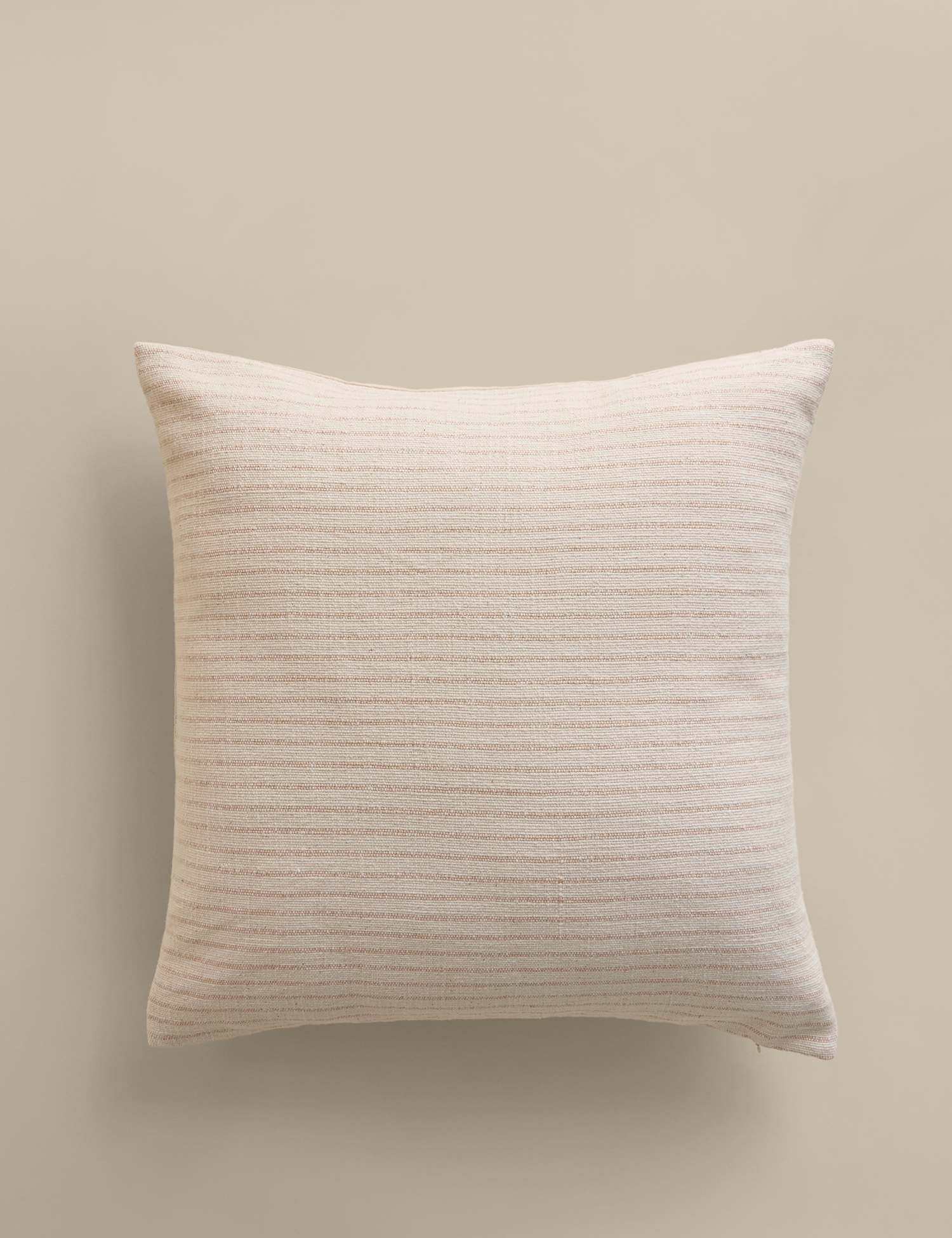 M&S Pure Cotton Woven Stripe Cushion Natural Mix