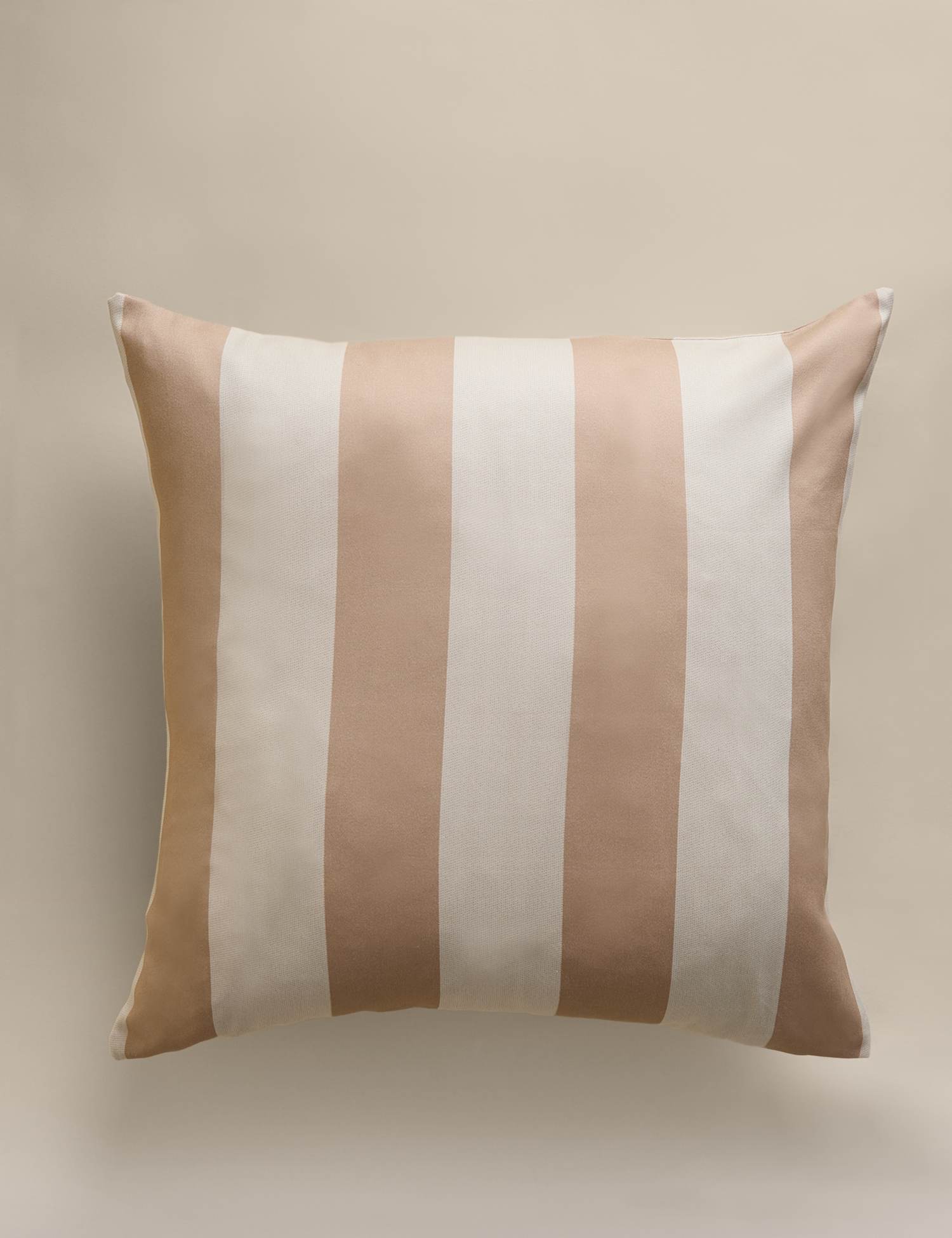 M&S Pure Cotton Stripe Cushion Cover Neutral