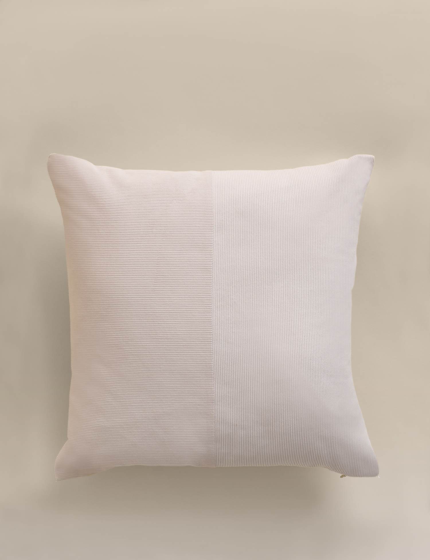 M&S Pure Cotton Washed Cord Cushion Ecru