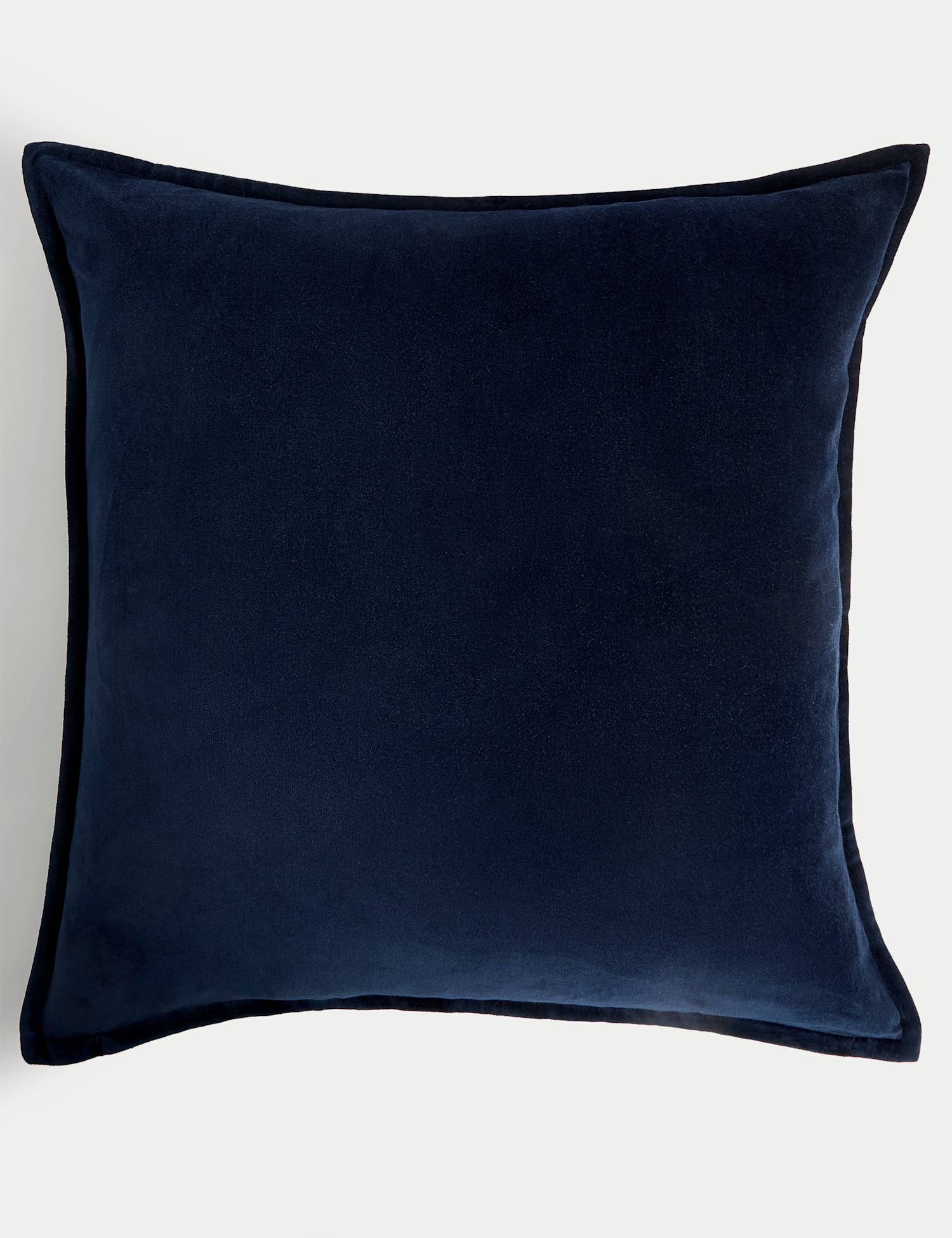 M&S Pure Cotton Velvet Large Cushion Navy