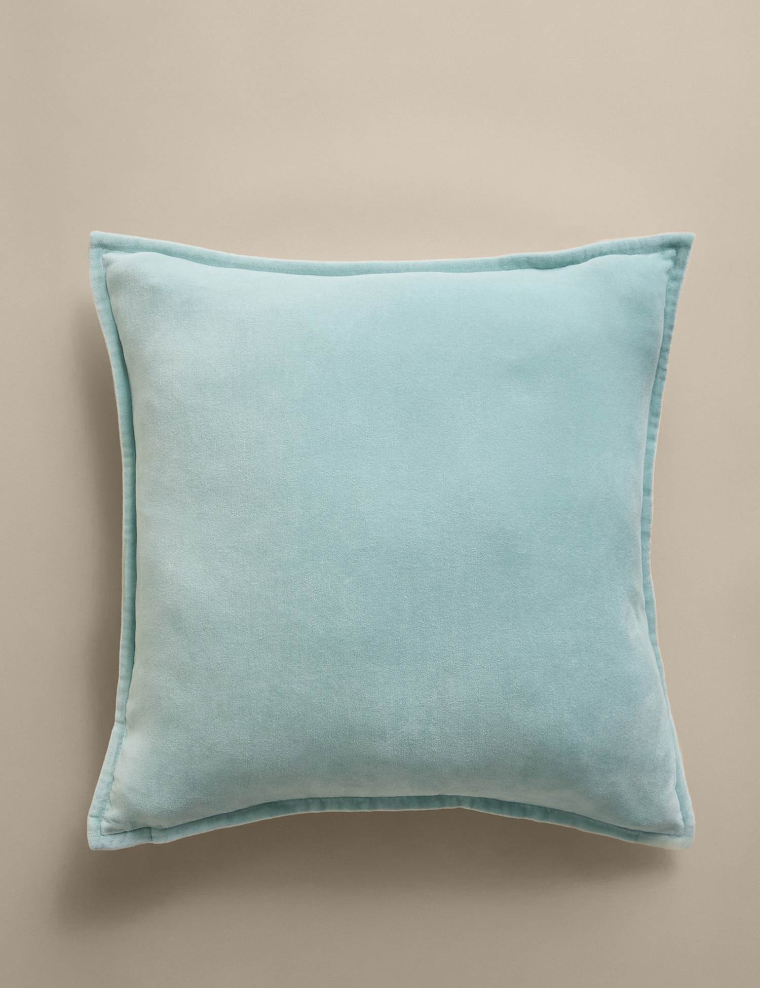 M&S Pure Cotton Velvet Cushion Cover Aqua