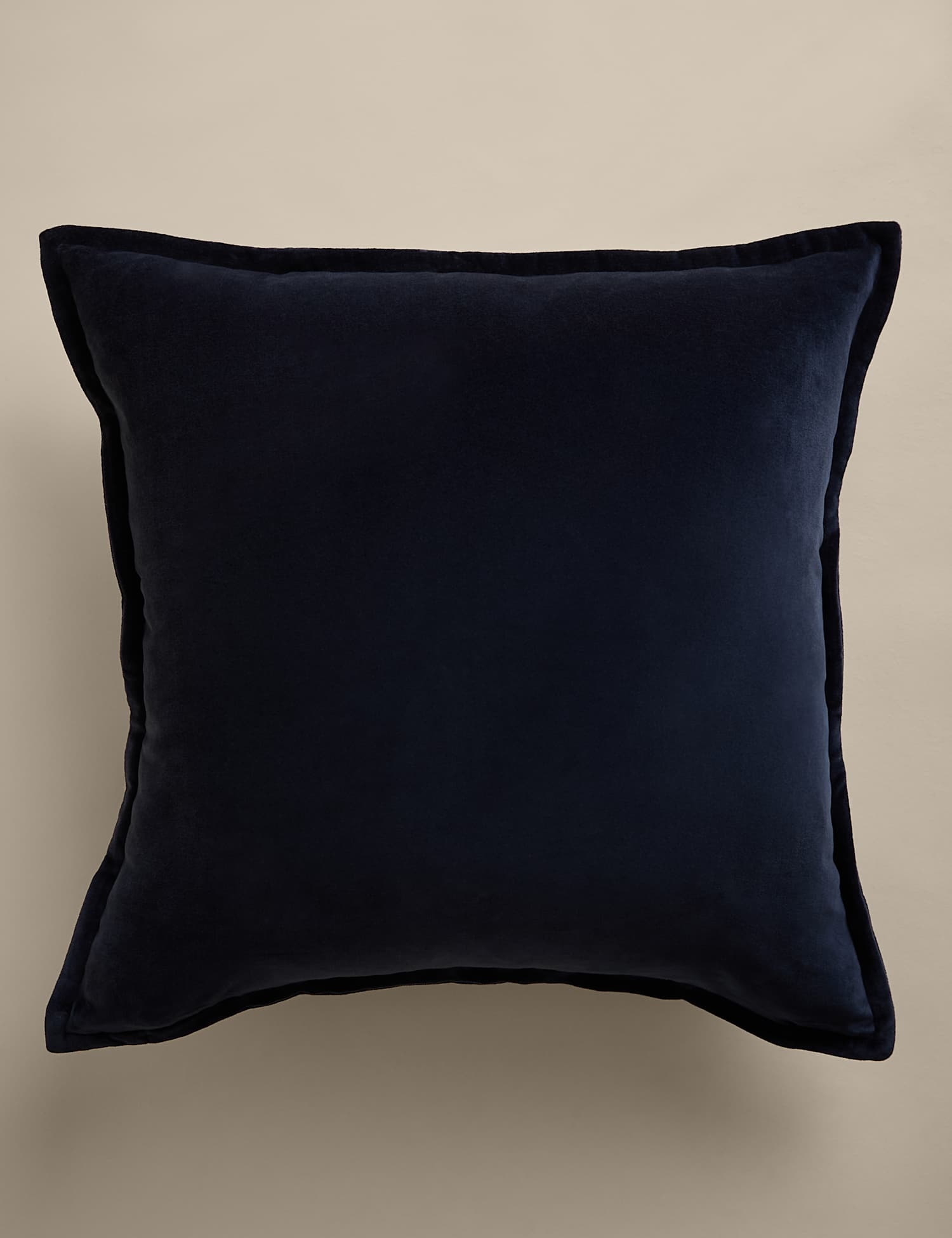 M&S Pure Cotton Velvet Cushion Navy