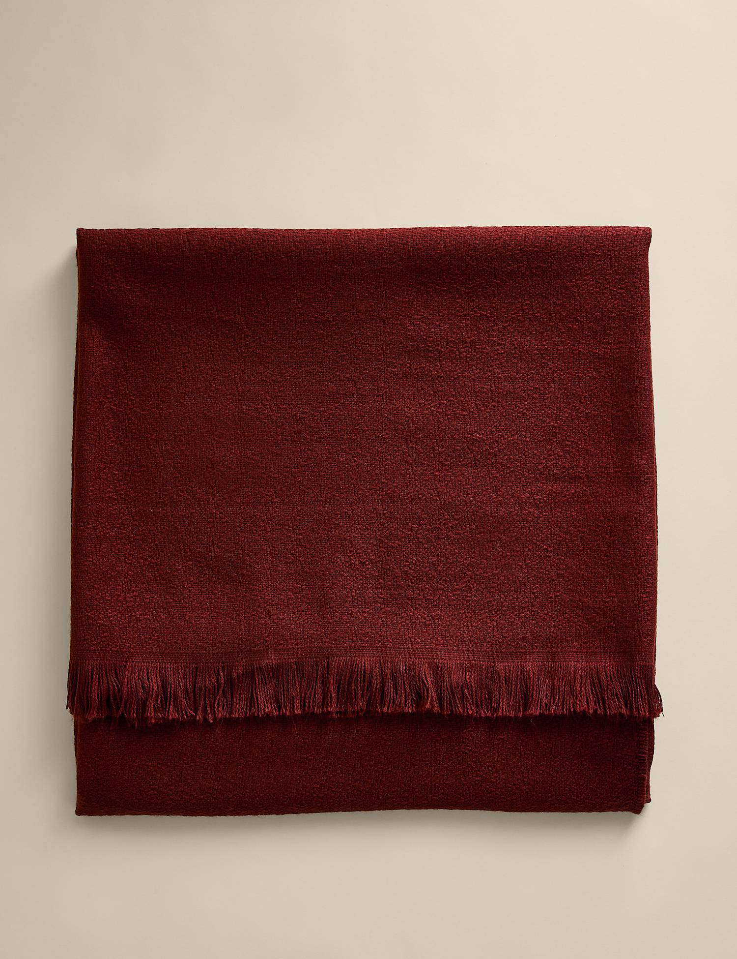 M&S Soft Textured Throw Chestnut