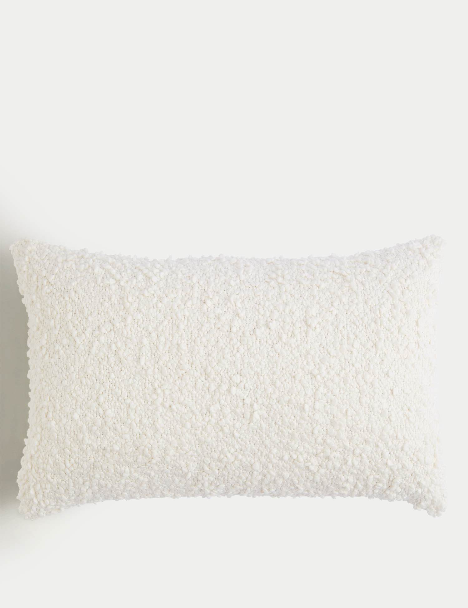 M&S Pure Cotton Boucle Bolster Cushion Cream