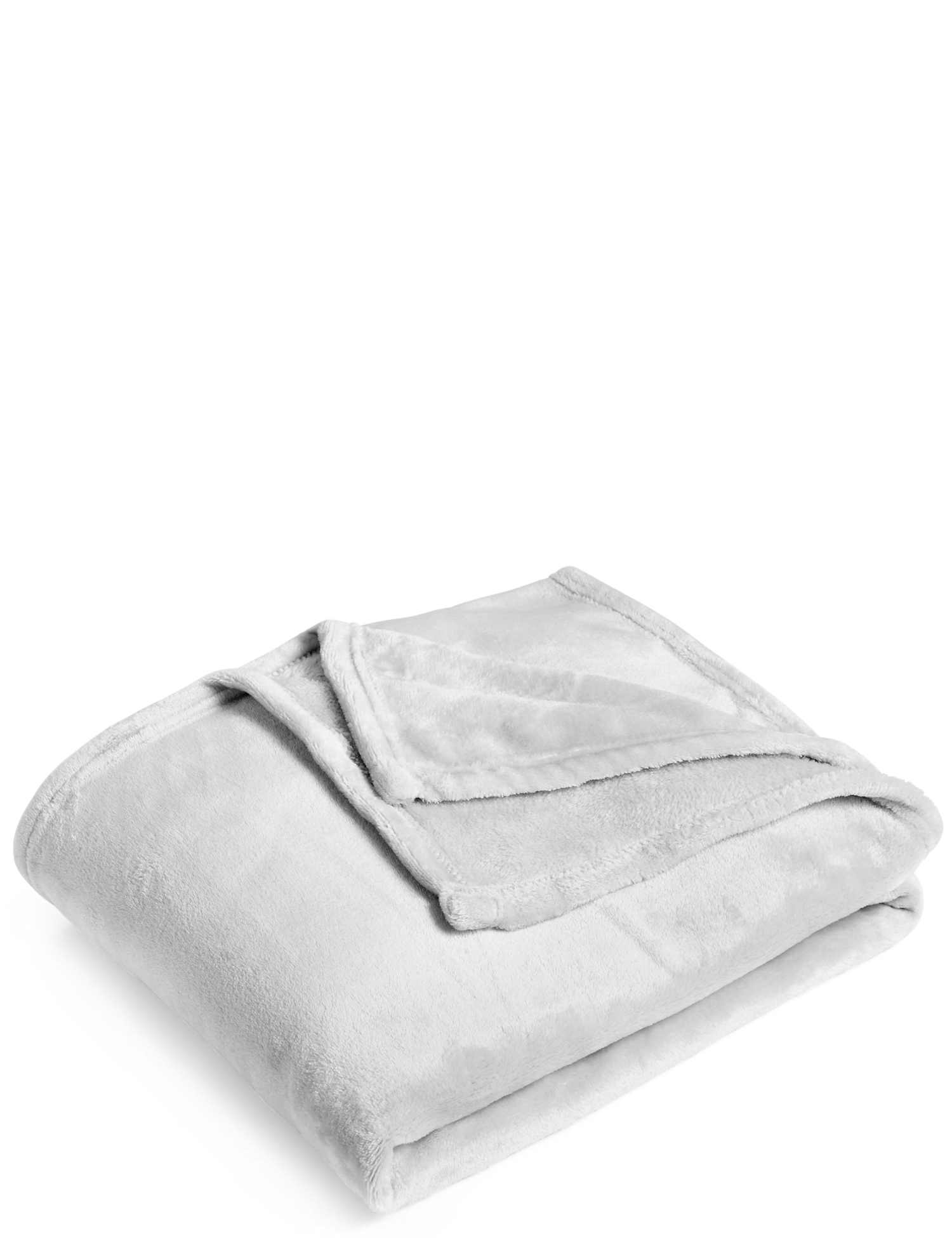 M&S Soft Fleece Throw Grey