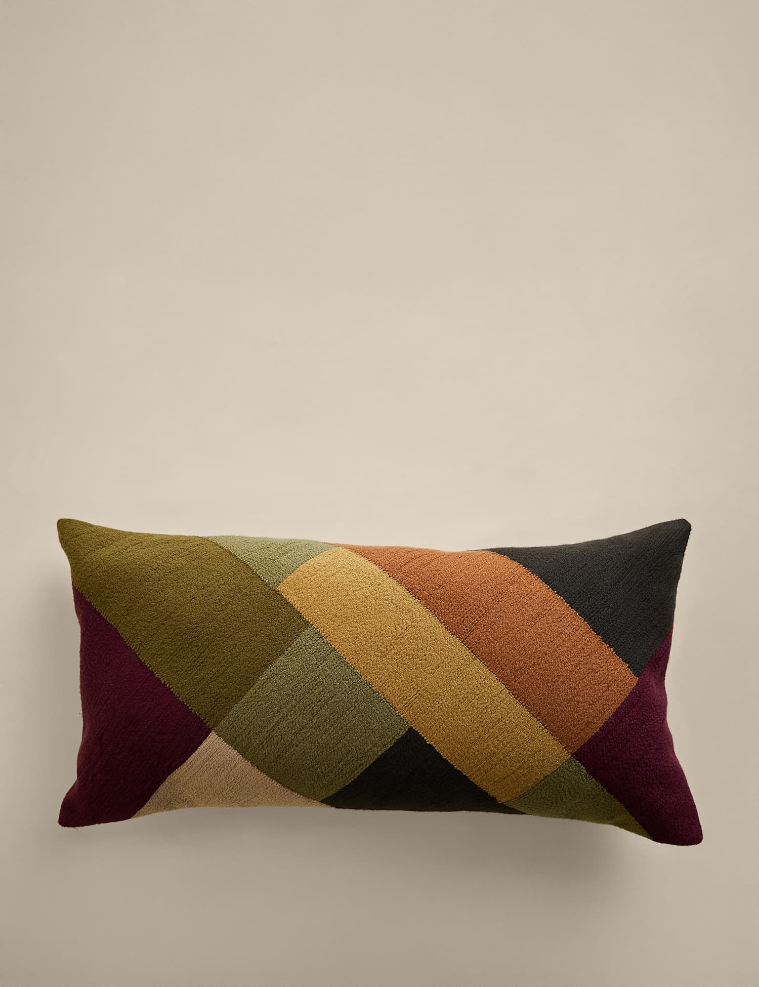 M&S Pure Cotton Crewelwork Embroidered Cushion Multi
