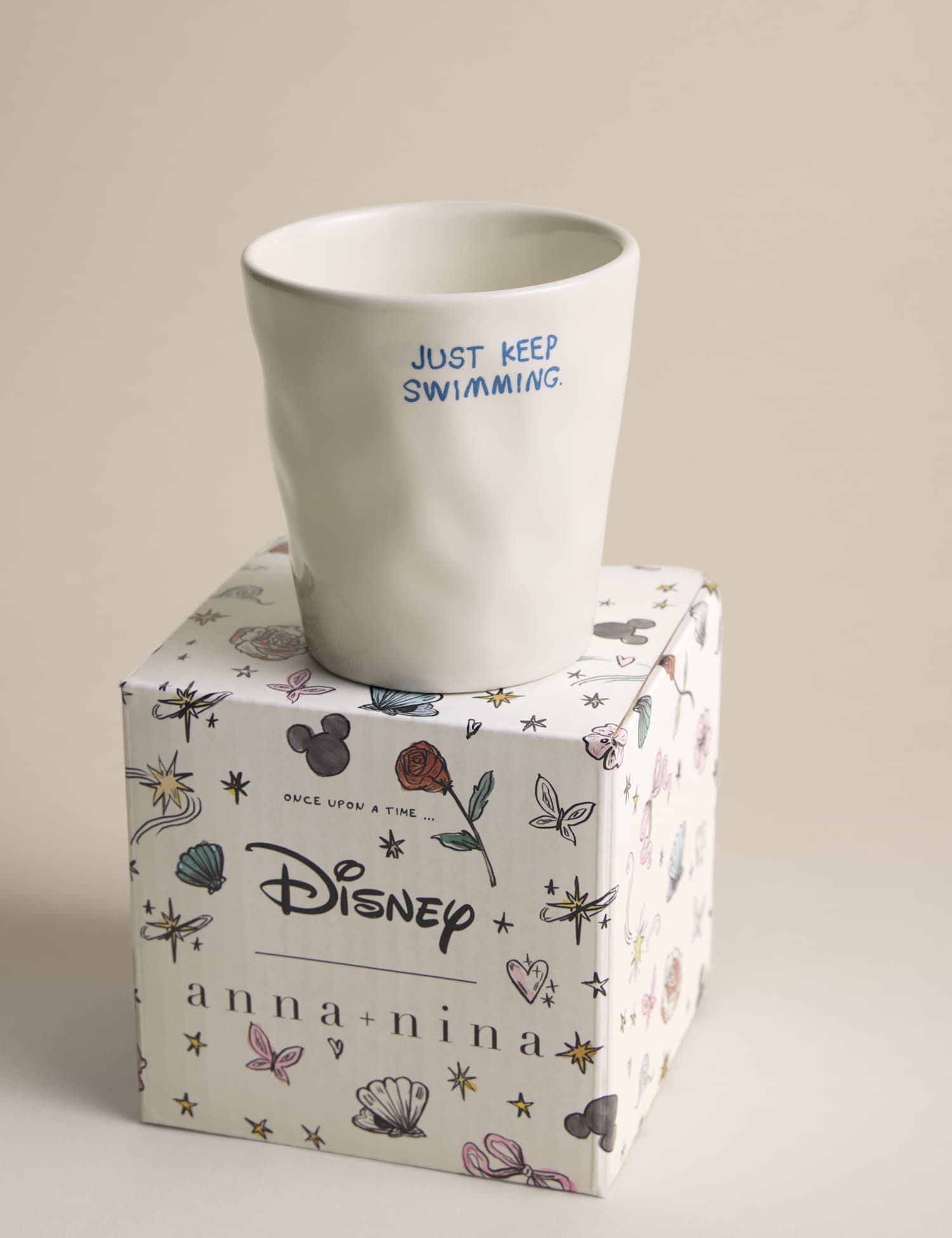 Disney x Anna + Nina Finding Nemo� Just Keep Swimming Coffee Cup White