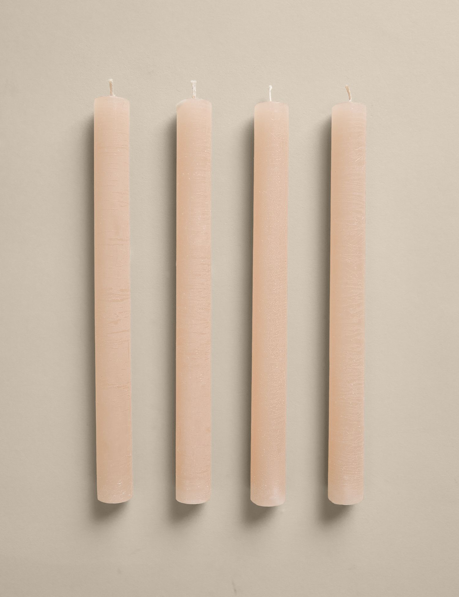 M&S 4 Pack Wax Dinner Candles Light Buff