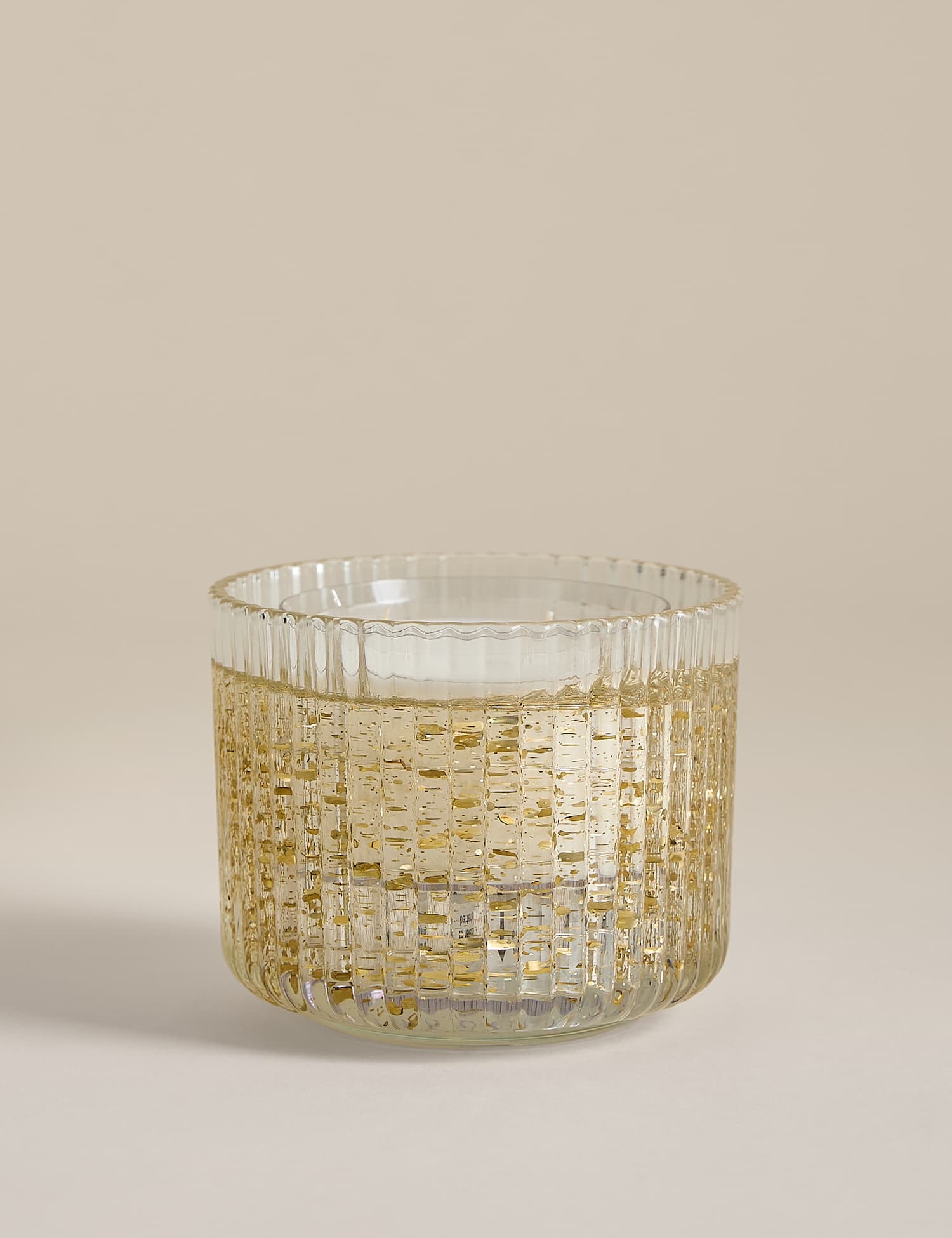M&S Neroli Lime And Basil Refillable Light Up Candle Gold Mix