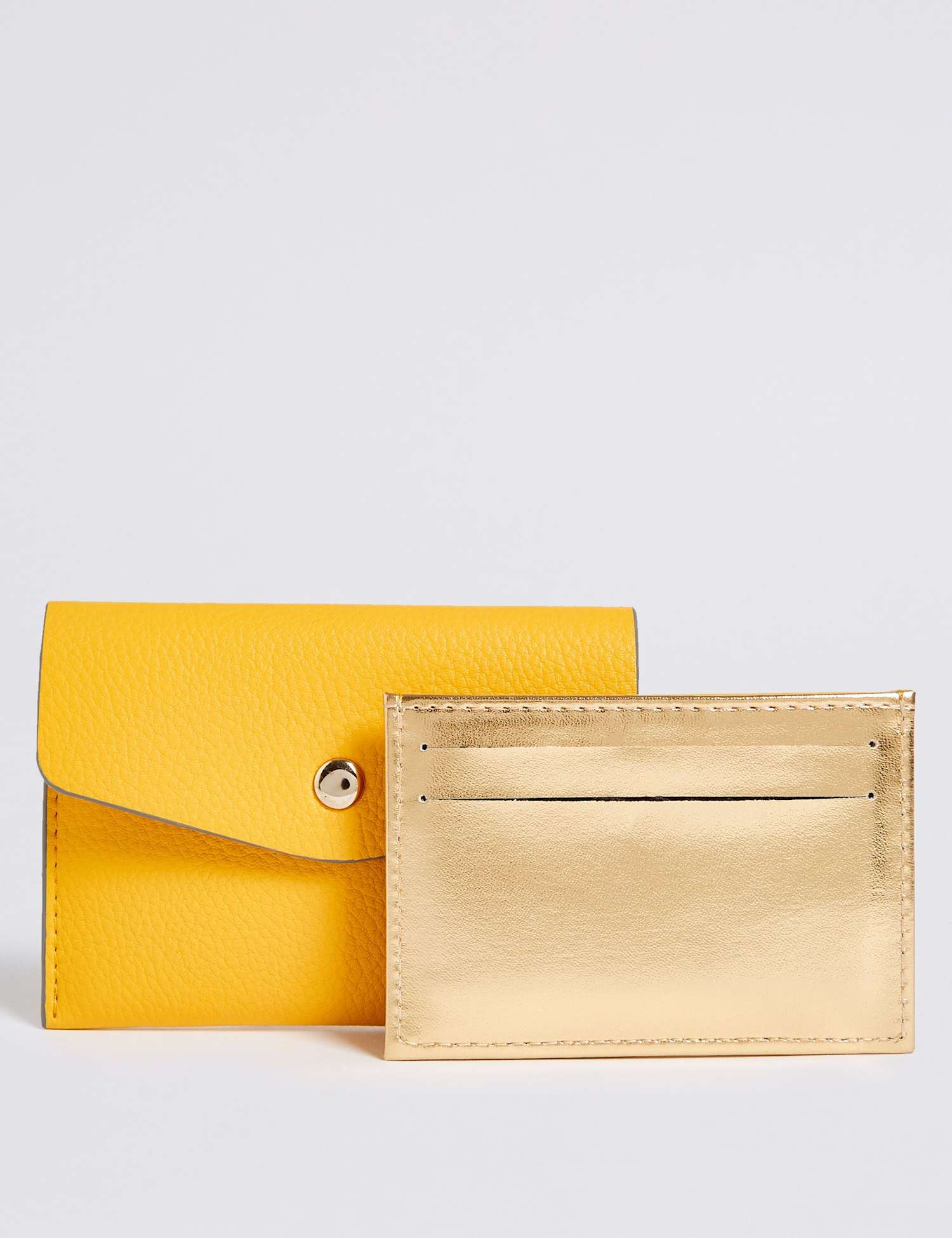 M&S Faux Leather Coin Purse Yellow