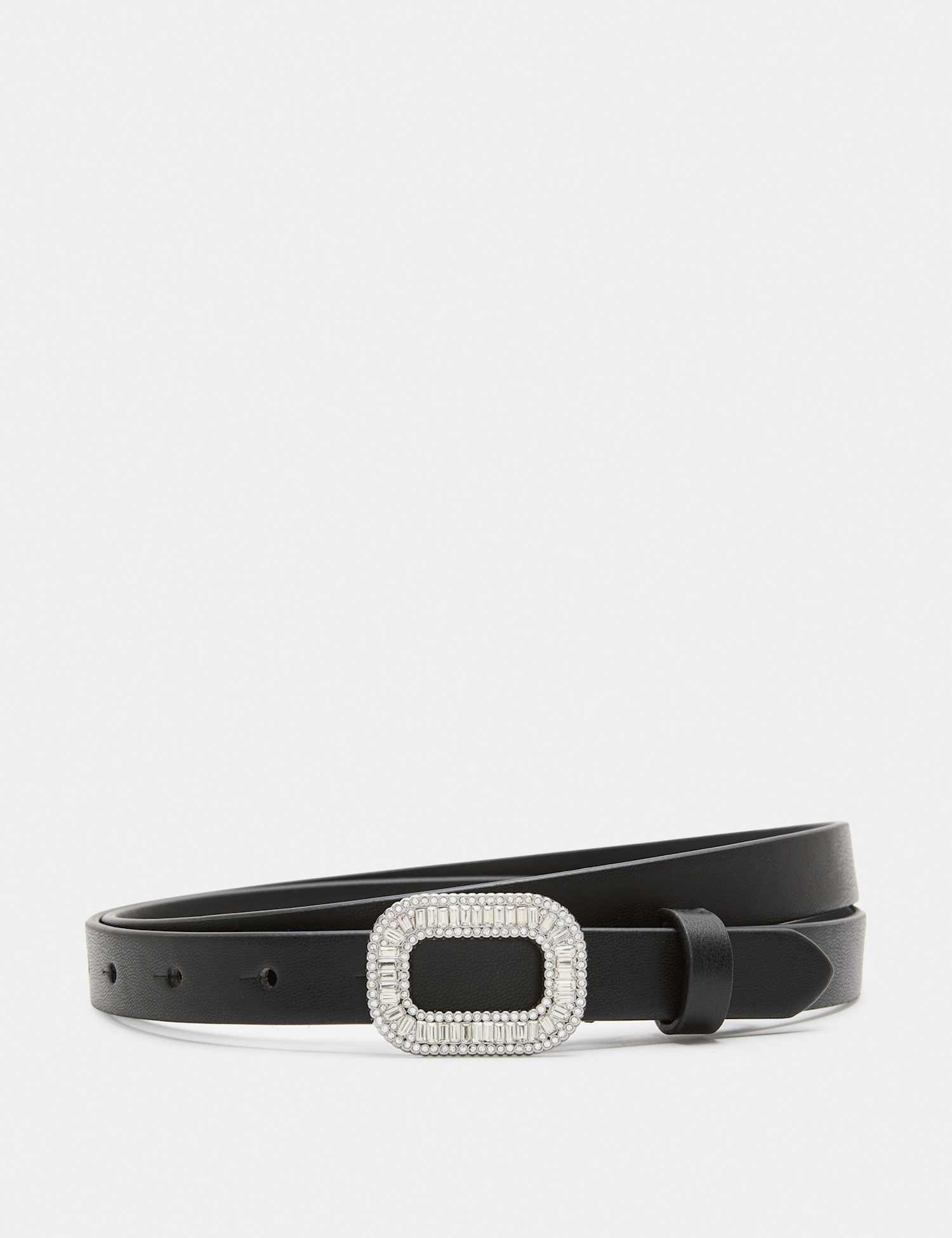 M&S Faux Leather Embellished Jeans Belt Black