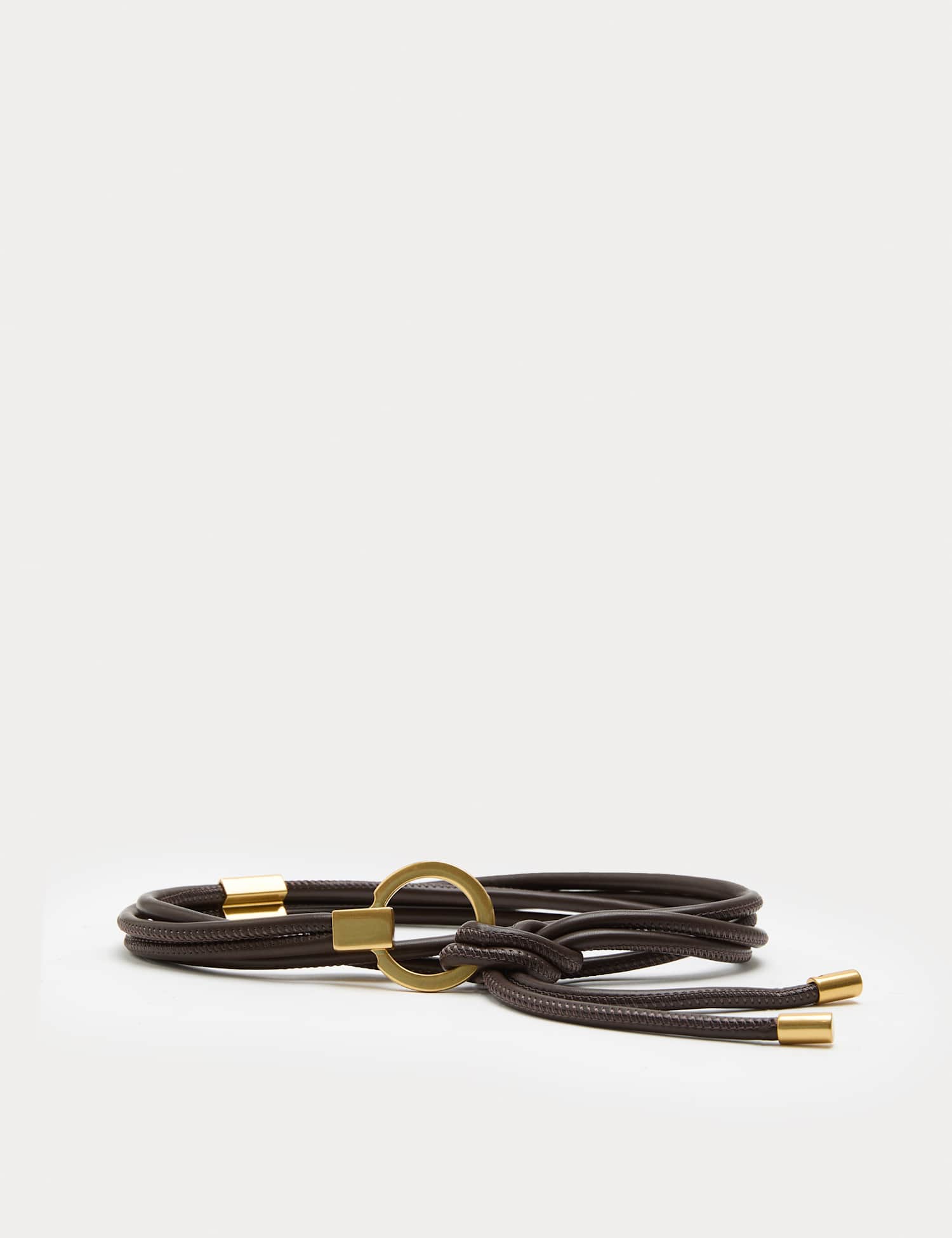 M&S Rope Waist Belt Dark Chocolate