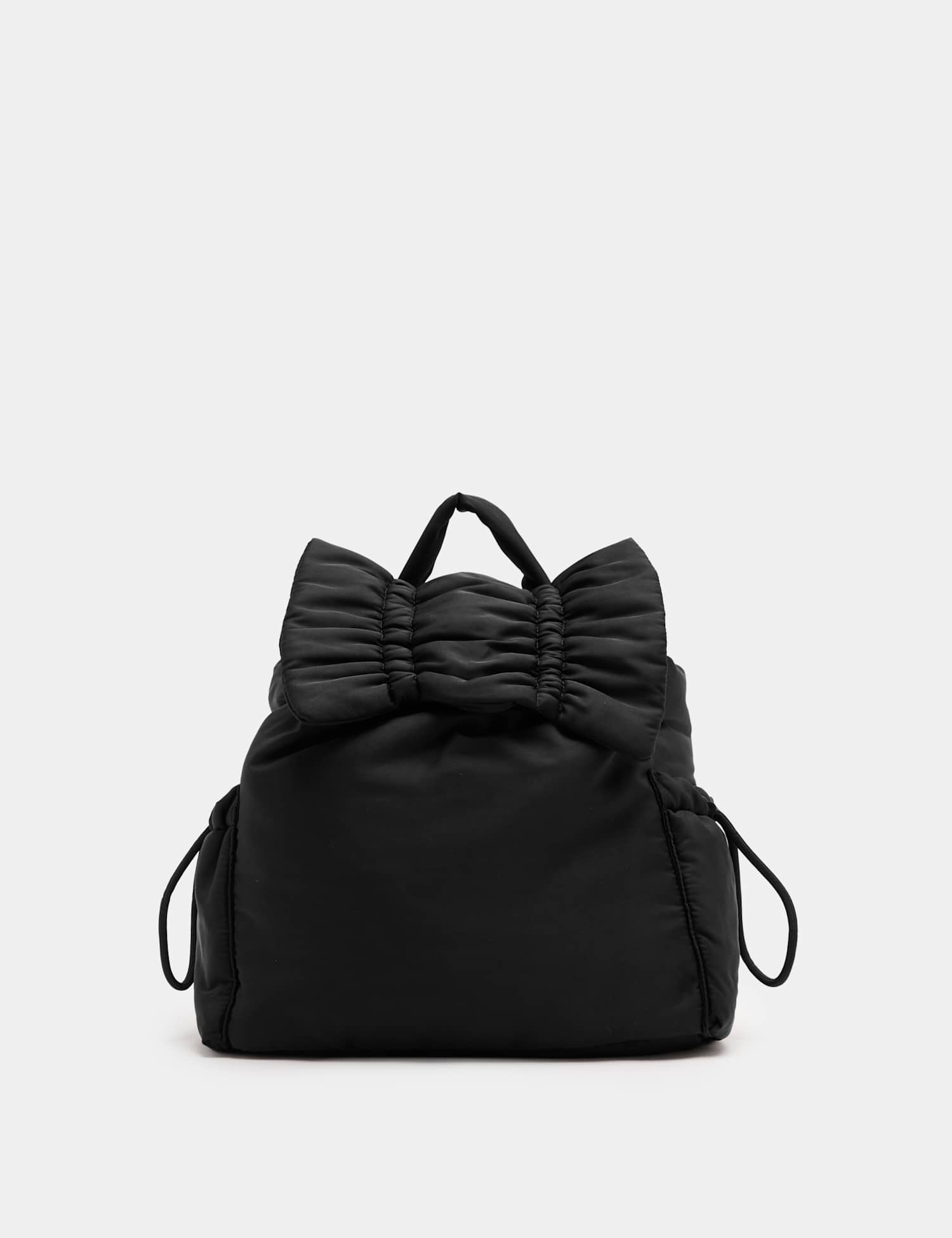 M&S Ruched Drawstring Backpack Black