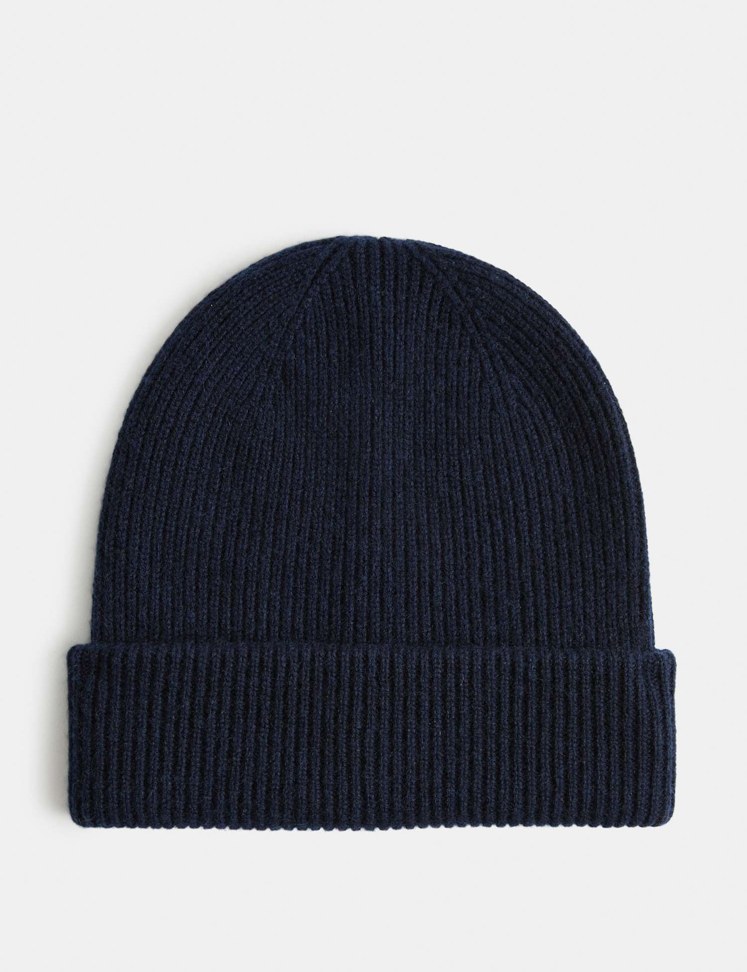 M&S Wool Rich Beanie with Cashmere Navy