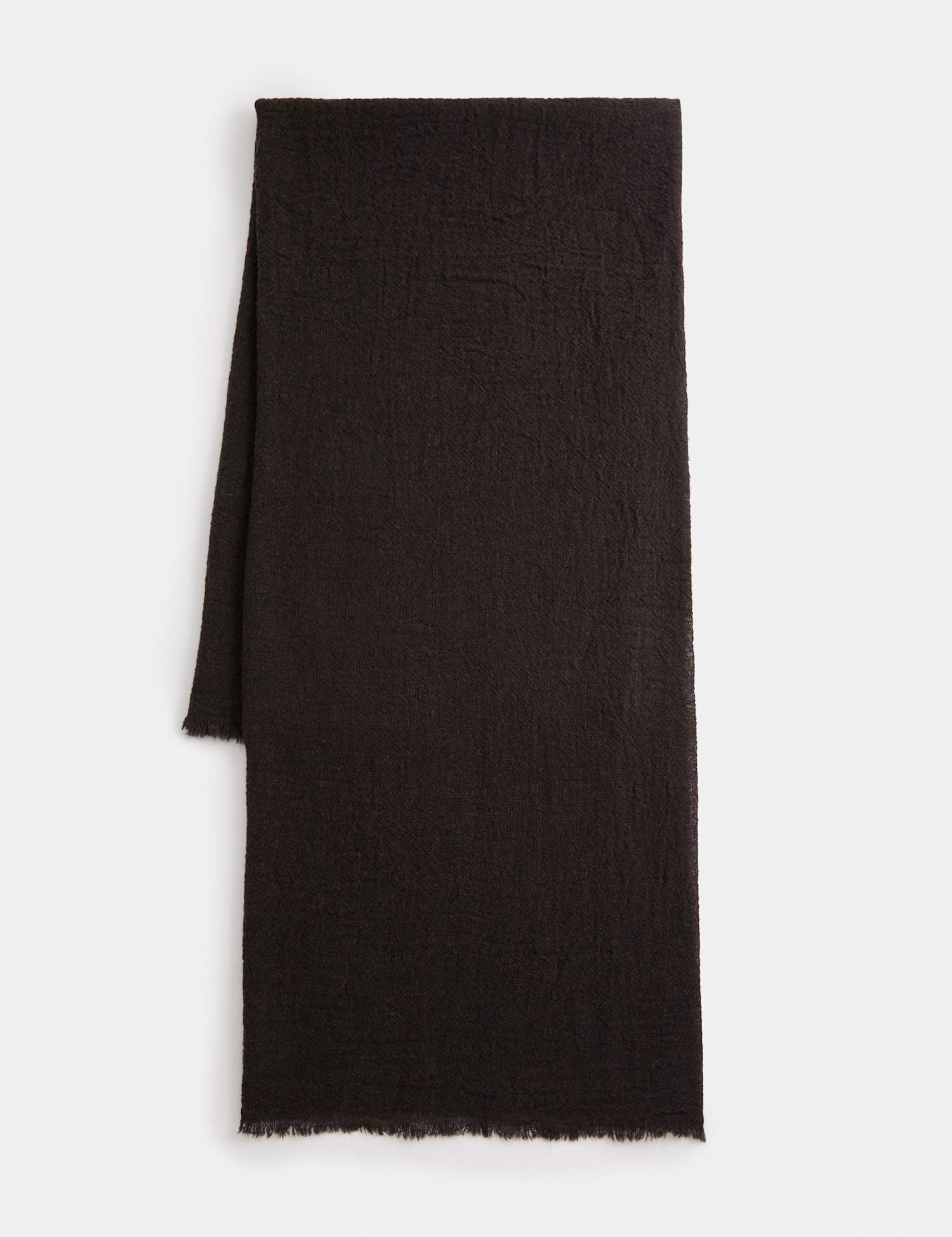 M&S Wool Blend Scarf Chocolate