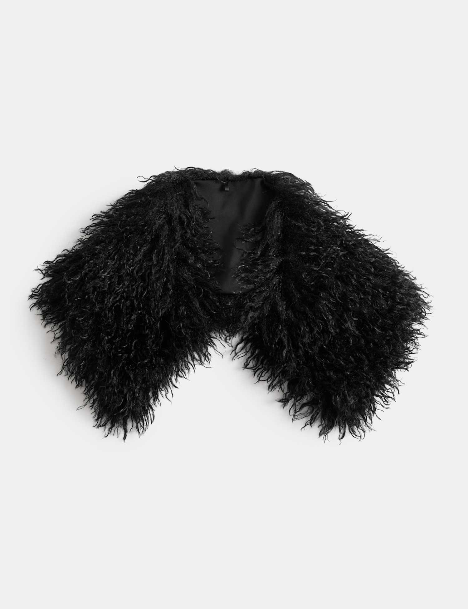 M&S Faux Fur Collar Black