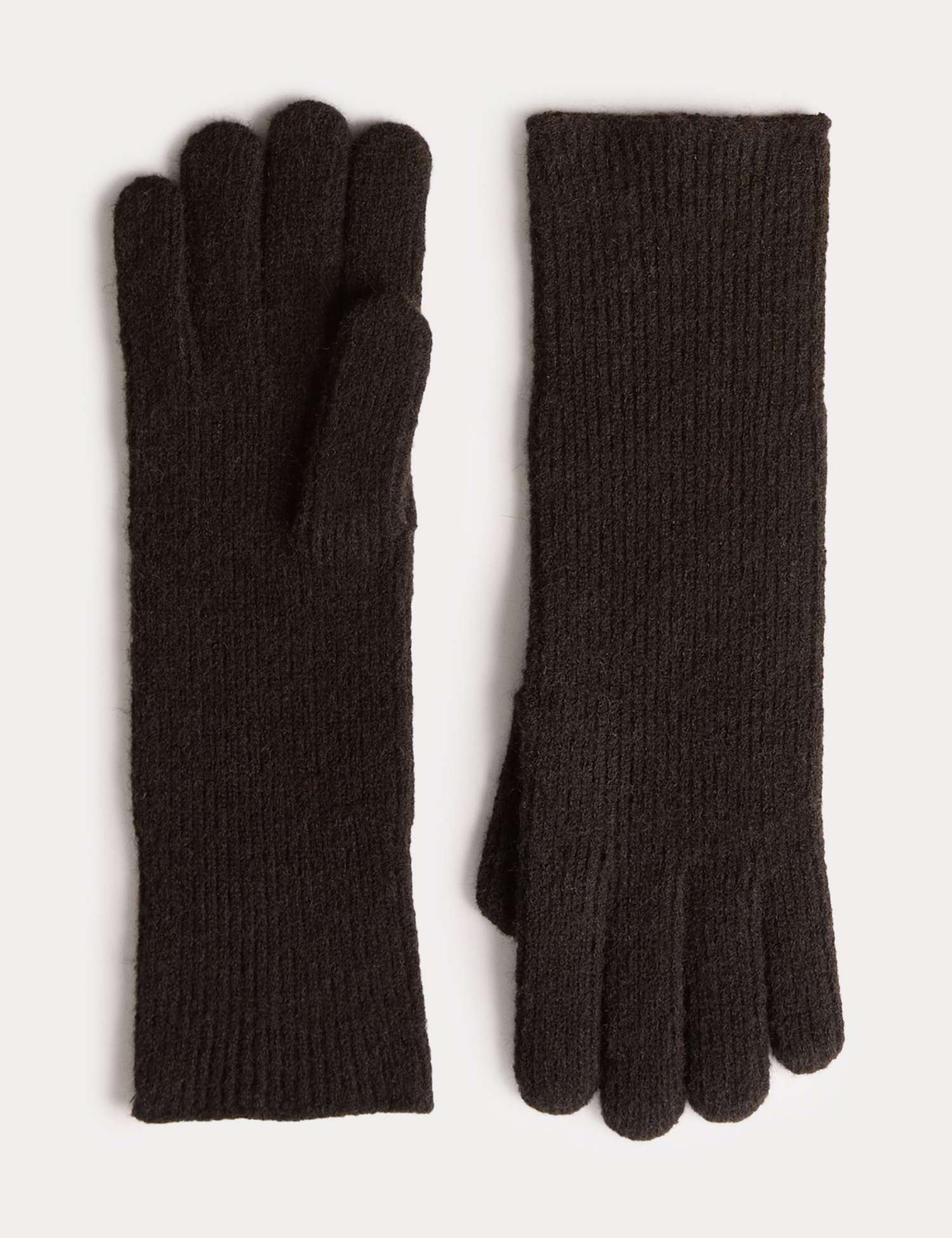 M&S Knitted Long Gloves Black