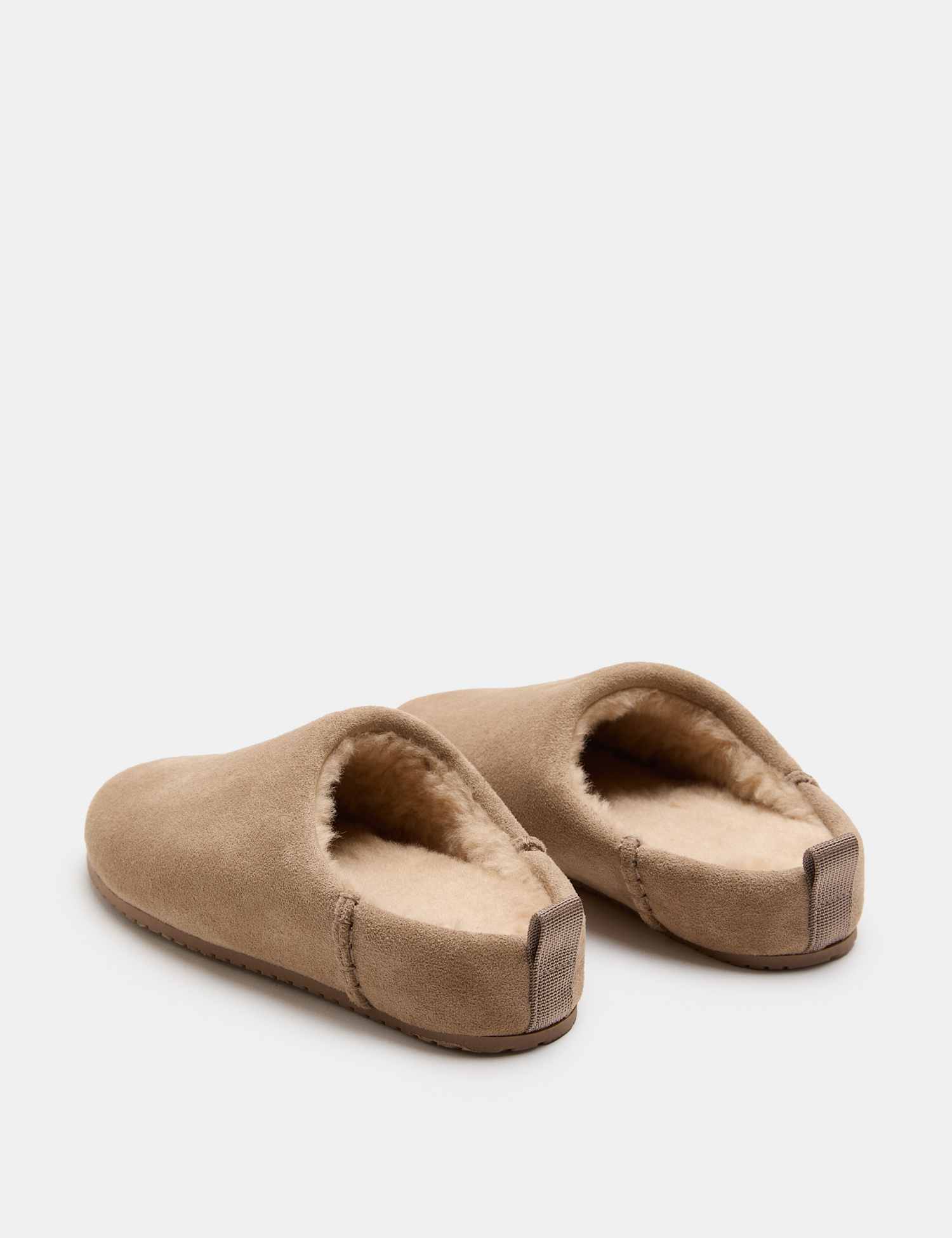 M&S Back Tab Mule Slippers Sand