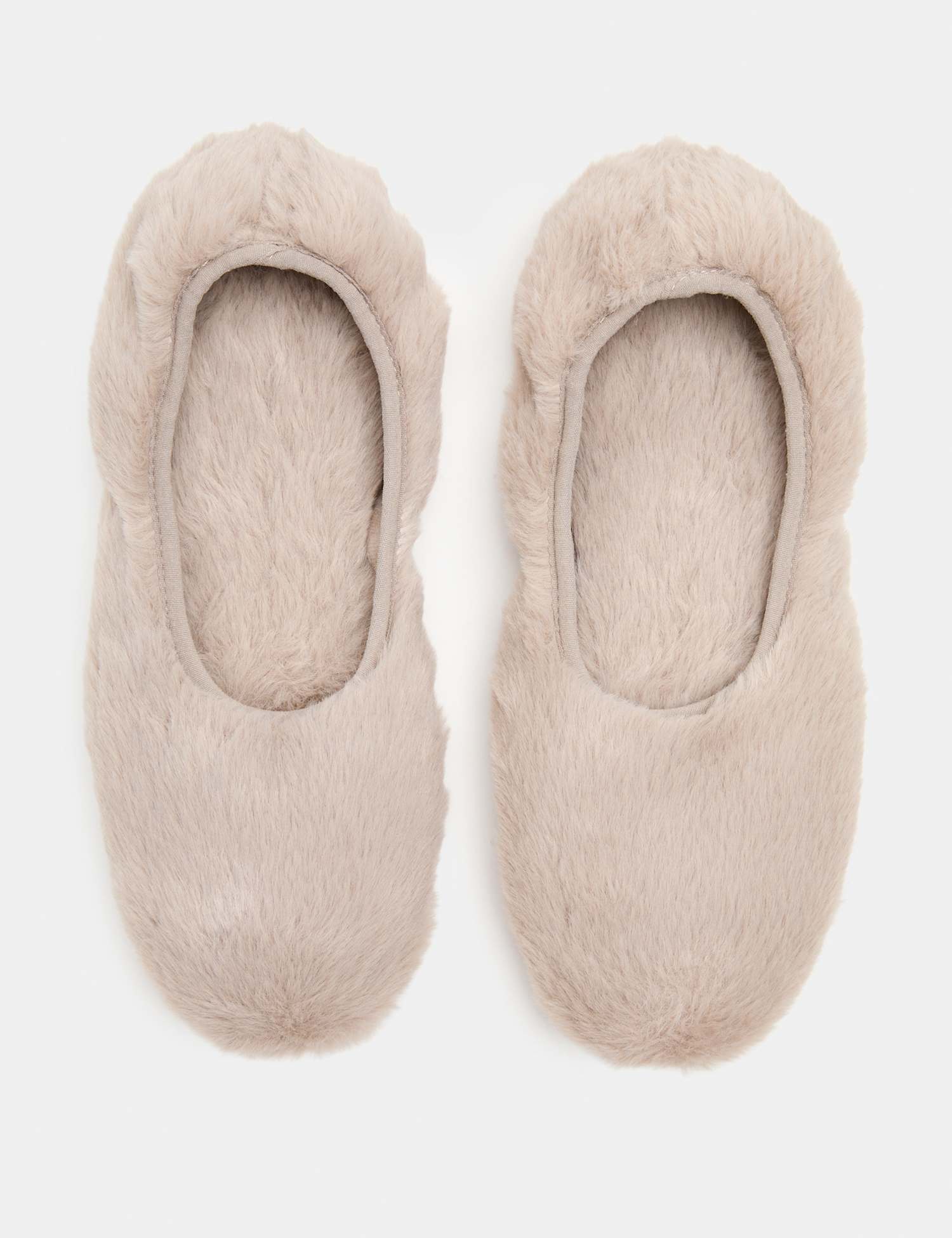 M&S Round Toe Ballerina Slippers Mink