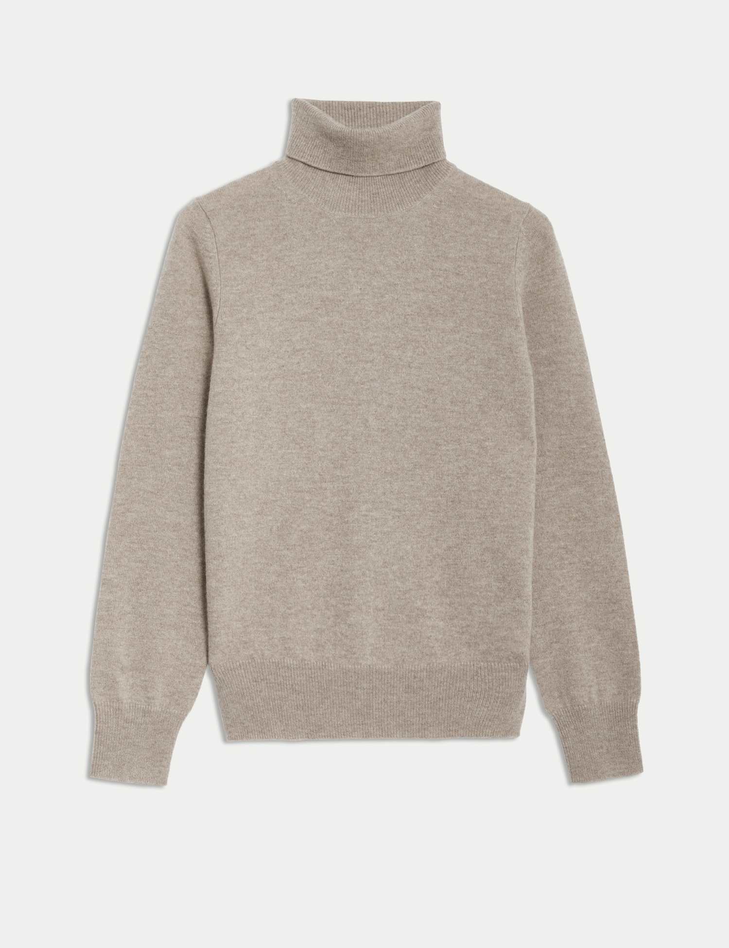 Autograph Pure Cashmere Roll Neck Jumper Soft Brown