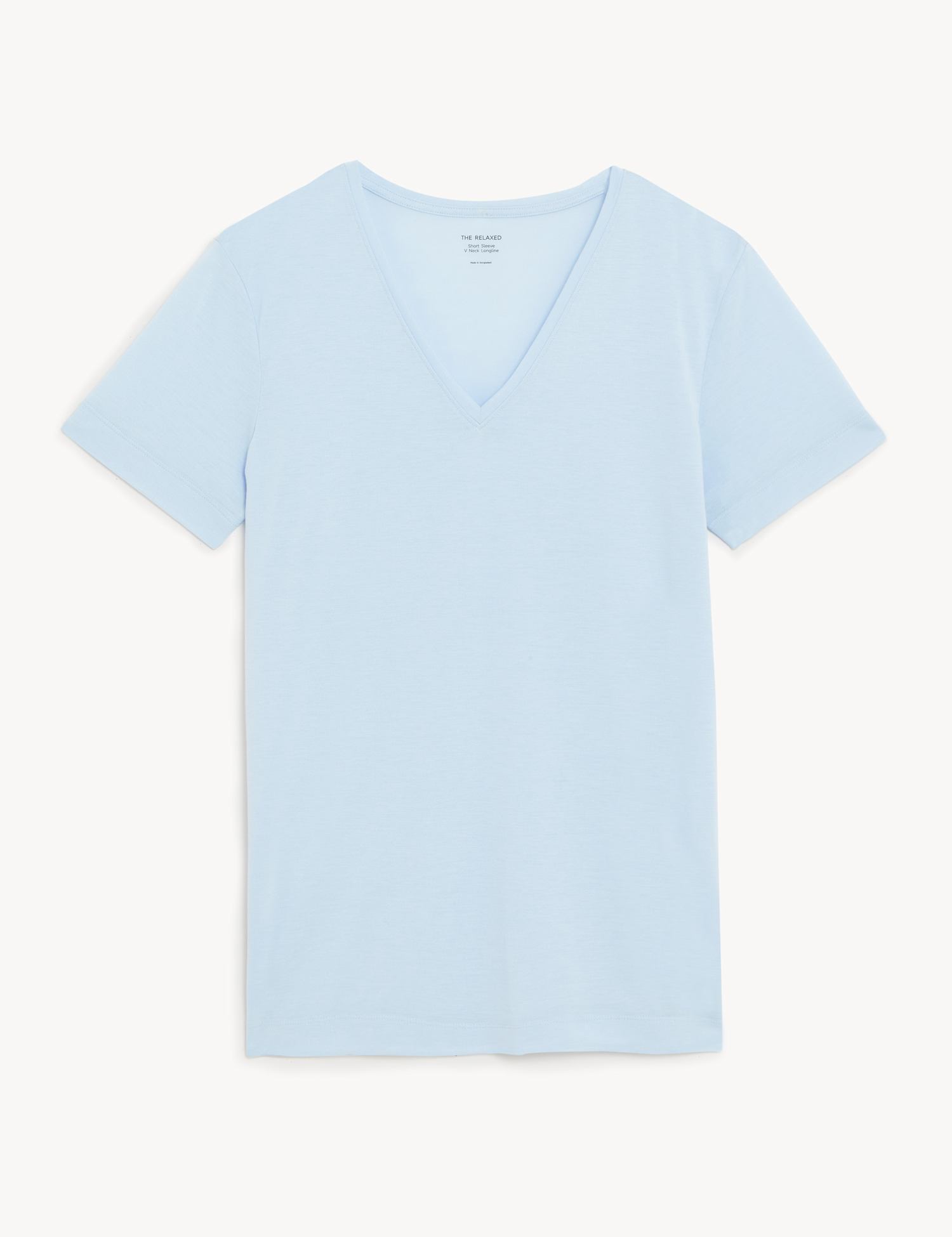 M&S Relaxed Longline T-Shirt Ice Blue