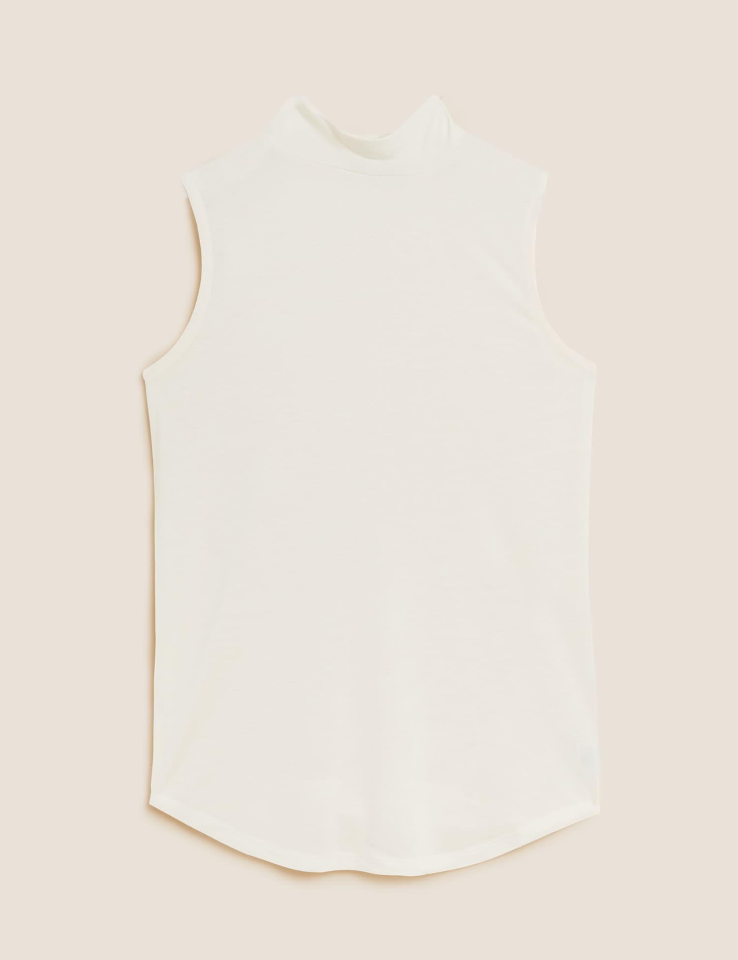 M&S High Neck Sleeveless Vest Top Bayleaf