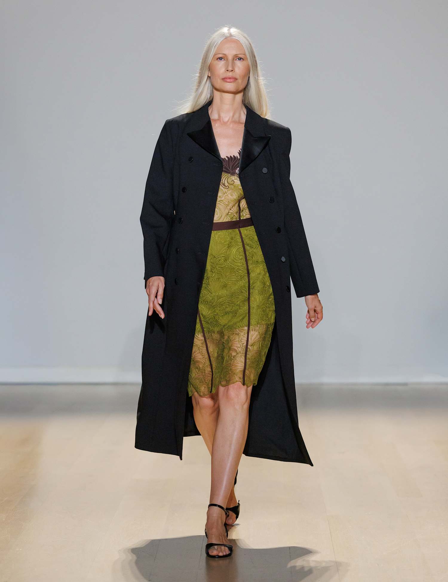 Autograph Revere Collar Longline Tuxedo Coat Black