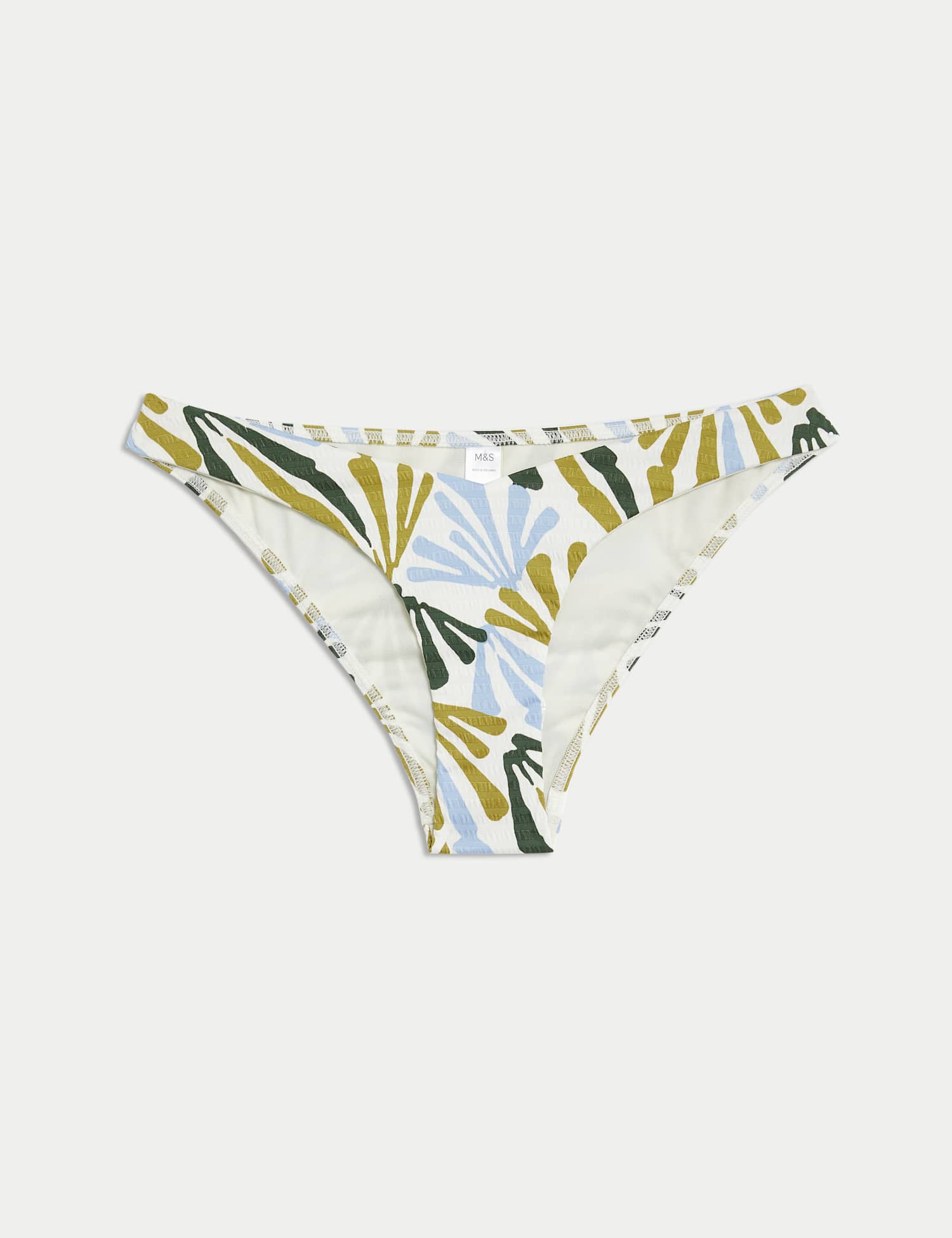 M&S Printed Bikini Bottoms Green