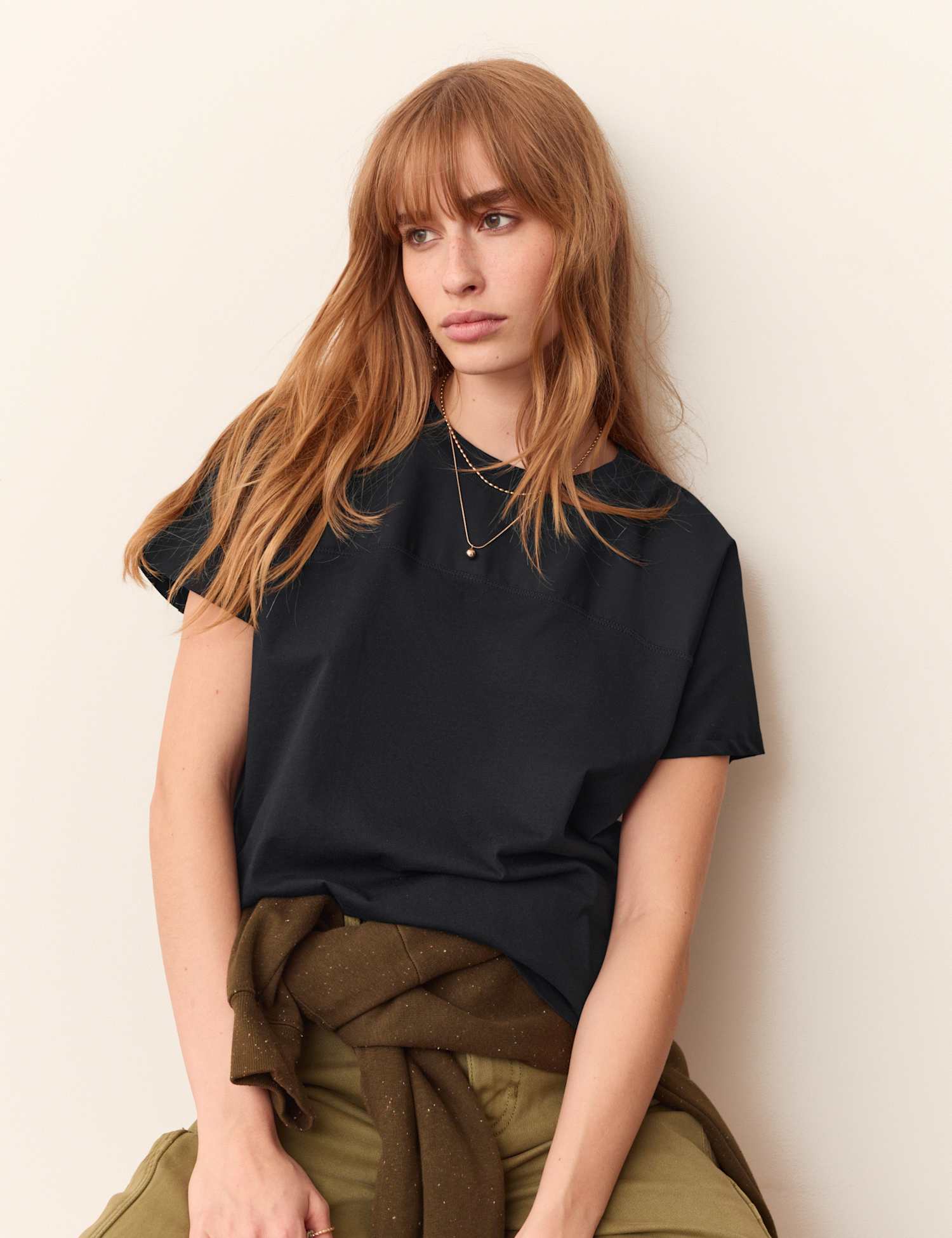 Per Una Pure Cotton T-Shirt Black