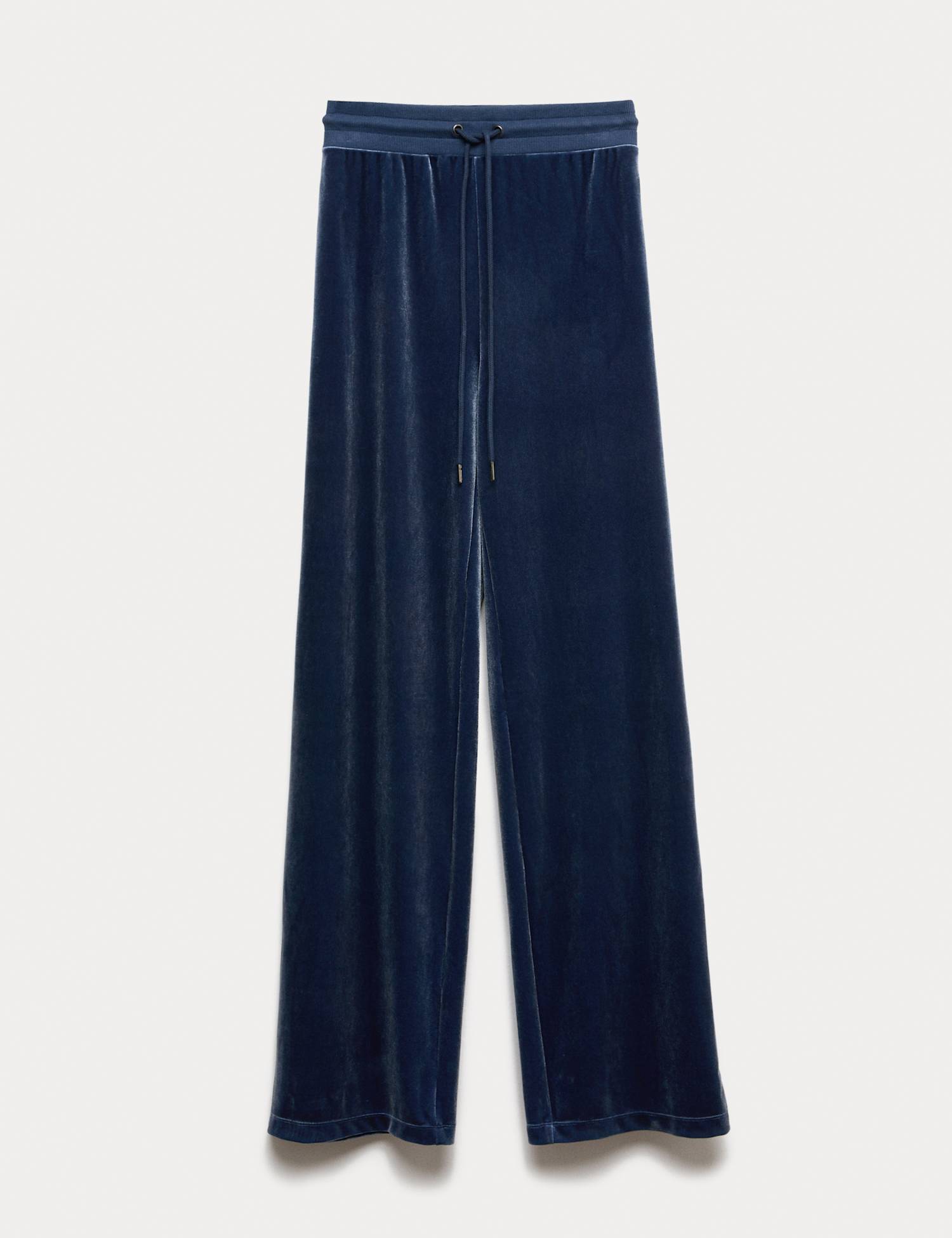 M&S High Waisted Wide Leg Joggers Dark Blue