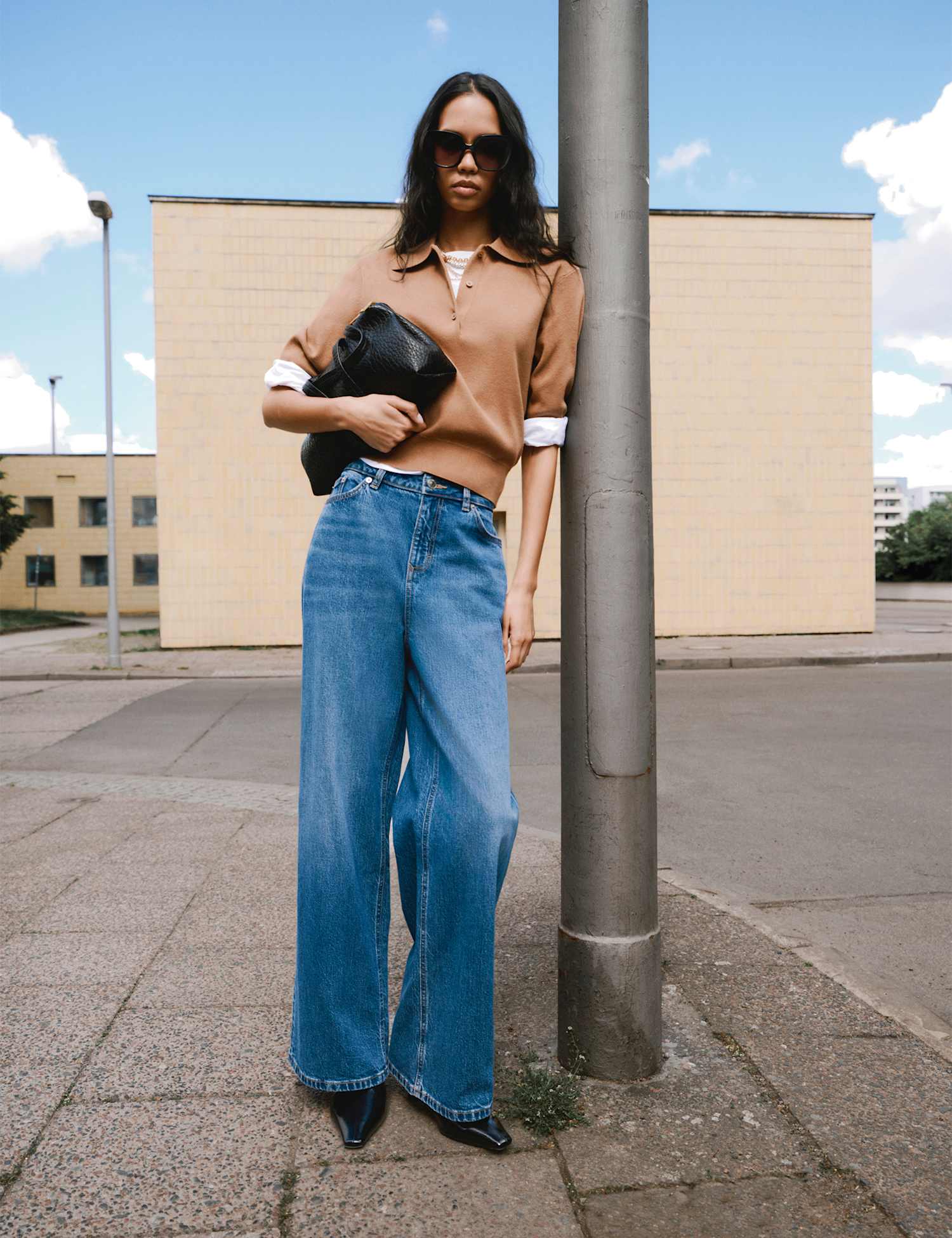 M&S The Wide-Leg Jeans Mid Blue