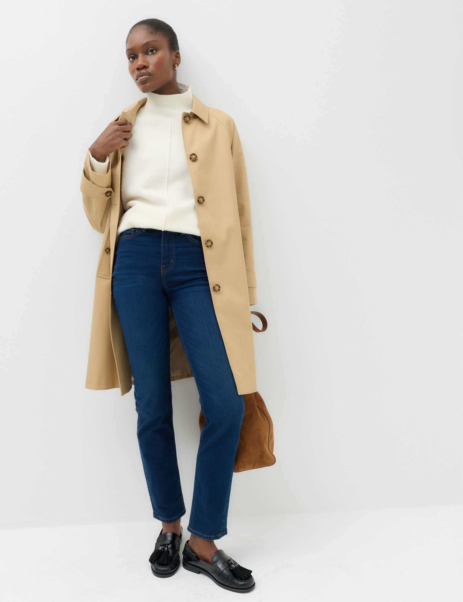 M&S Sienna Straight Leg Jeans Dark Blue Denim